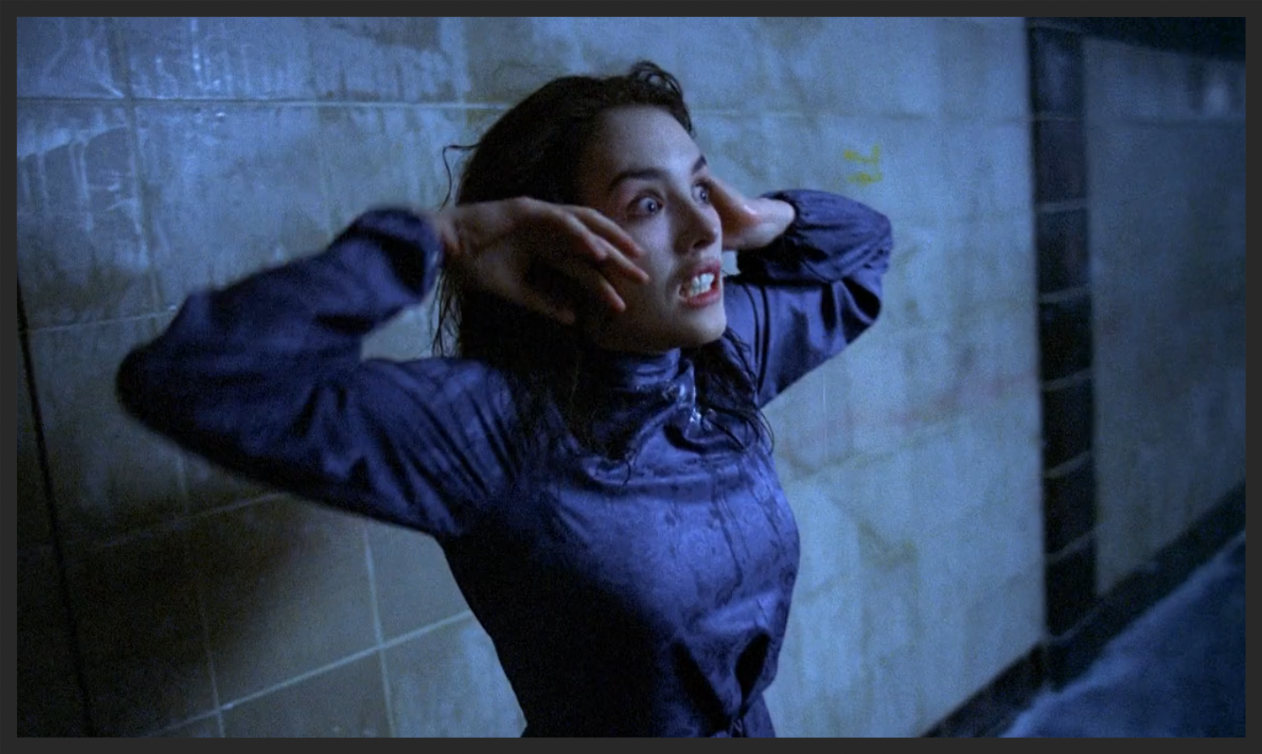 A still from the 1981 horror film Possession , which served as chief inspiration for the video for Voodoo In My Blood, wherein both a woman gets taken over by an invisible force in an abandoned underground station