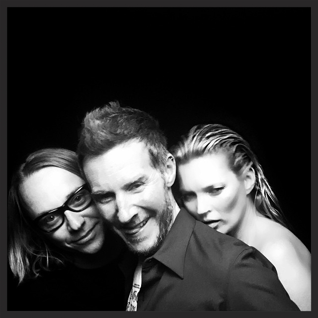 The director of the Ritual Spirit video, Dusan Reljin, pictured with 3D and Kate Moss in 2015.
