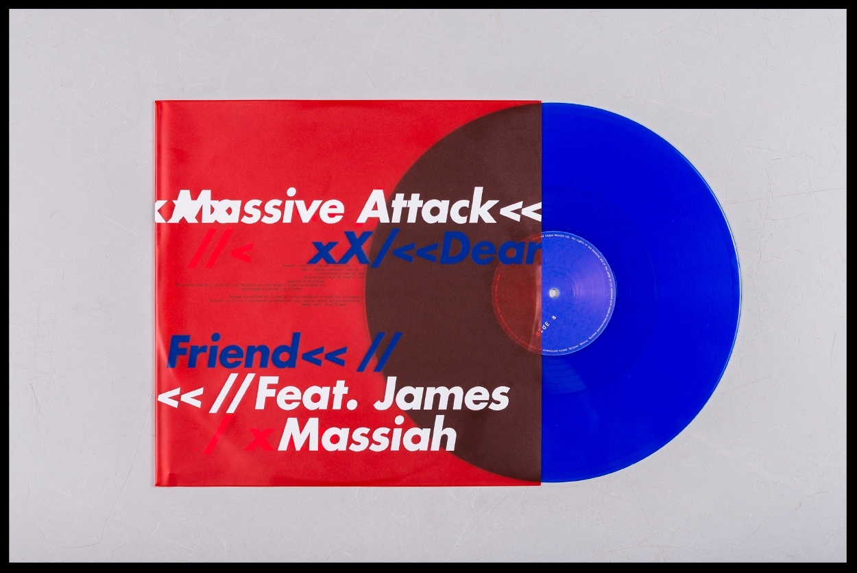 Limited to a 1000 copies, the Dear Friend vinyl release is pressed on to a bold blue vinyl and housed in a screen-printed, red PVC sleeve. Click here to order from Vinyl Factory.