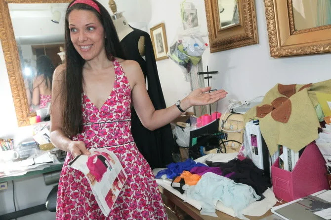 High fashion corsets designed by Pamela Ptak, pictured, will be featured in the Feb. 6 "Corsets & Coctails Go Red" event in Bethlehem. (LehighValleyLive.com/Express-Times Photo | STEPHEN FLOOD)