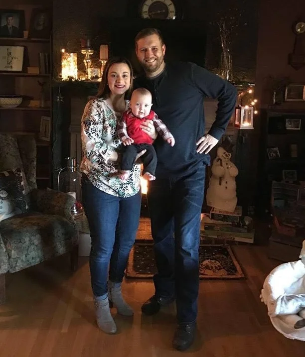 Eric Gubich, right, with his wife, Kate, and their son, Parker. (Courtesy Photo)
