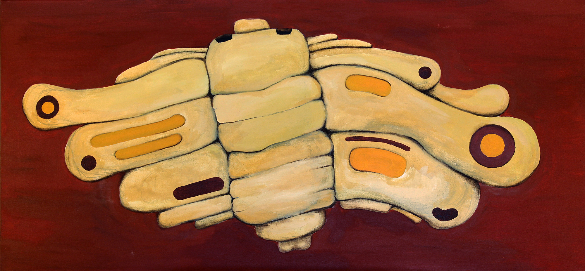 Fly 2016, Oil and Acyrlic on Canvas, 24" x 52" 
