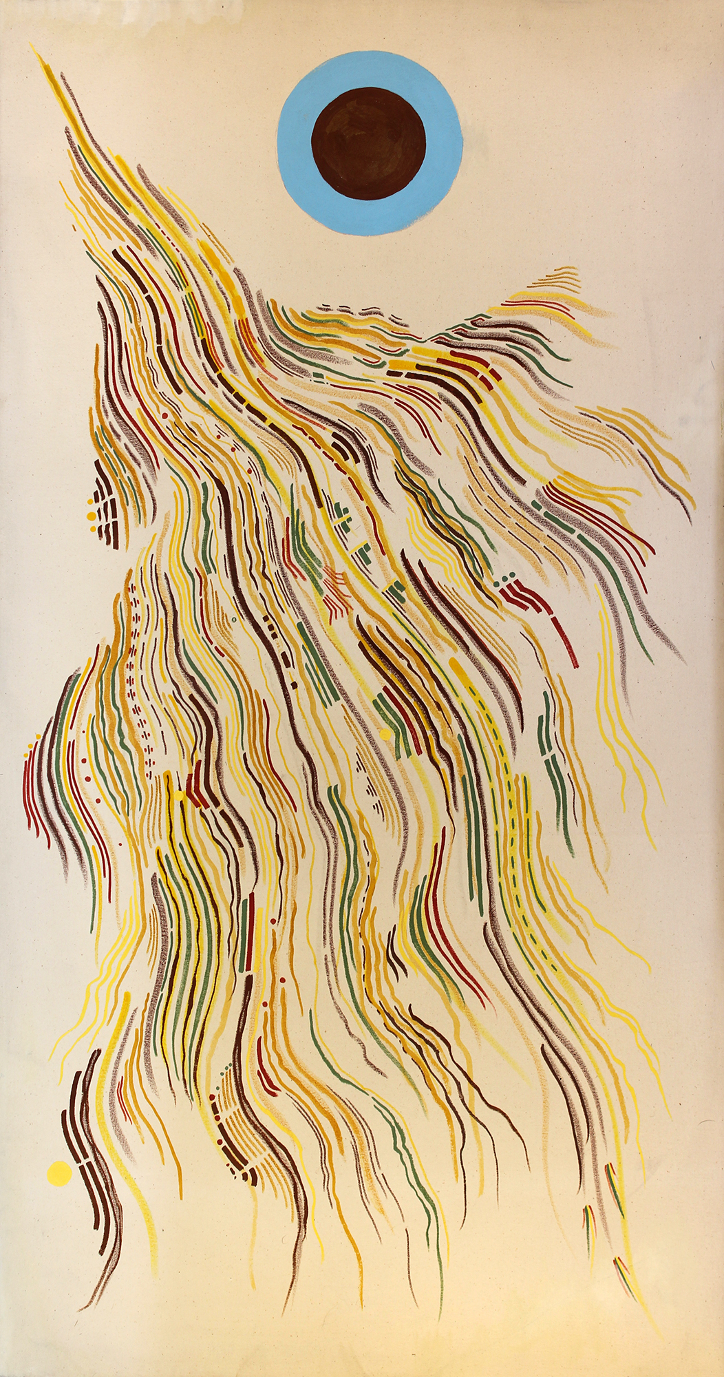 Surgin' on the Mount 2015, Ink & Acrylic on Canvas, 56" x 29" 