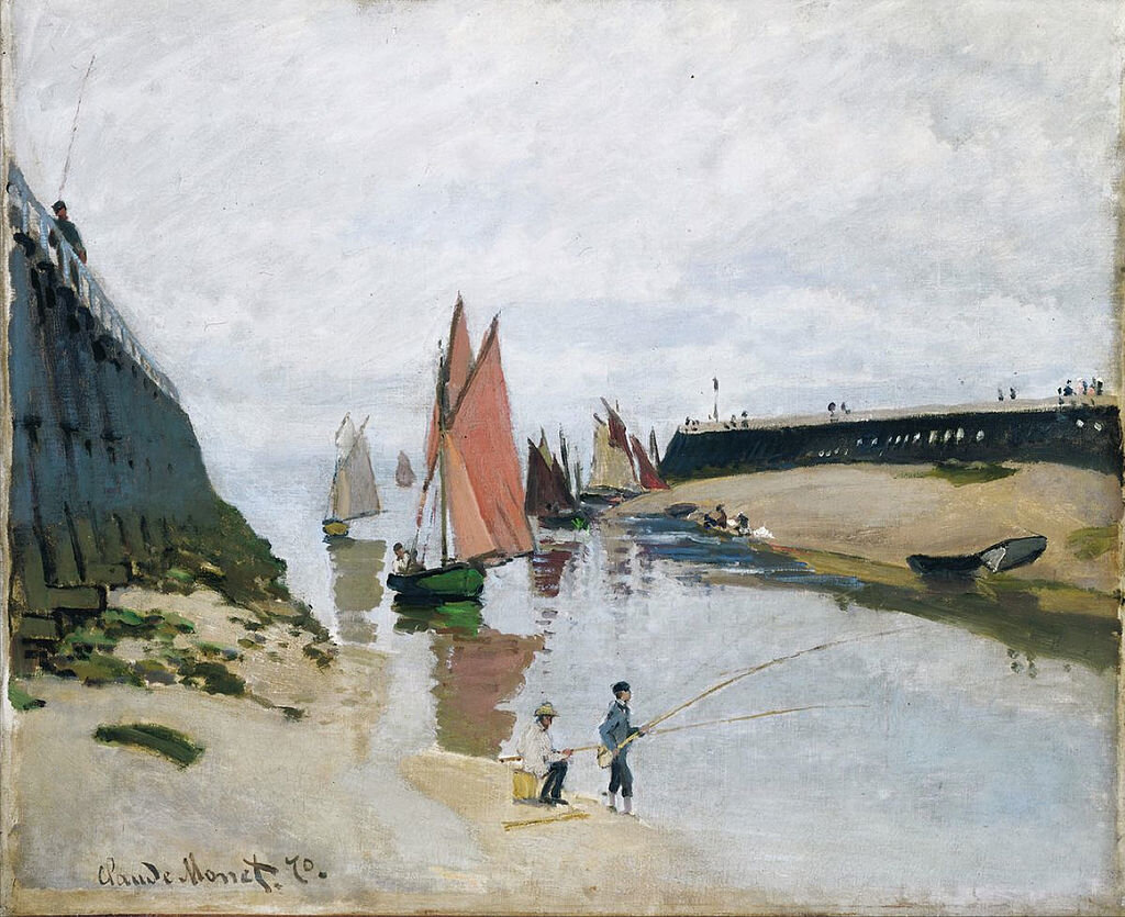 Claude Monet, The Bridge of Trouville (Breakwater at Trouville, Low Tide), 1870, Museum of Fine Arts, Budapest
