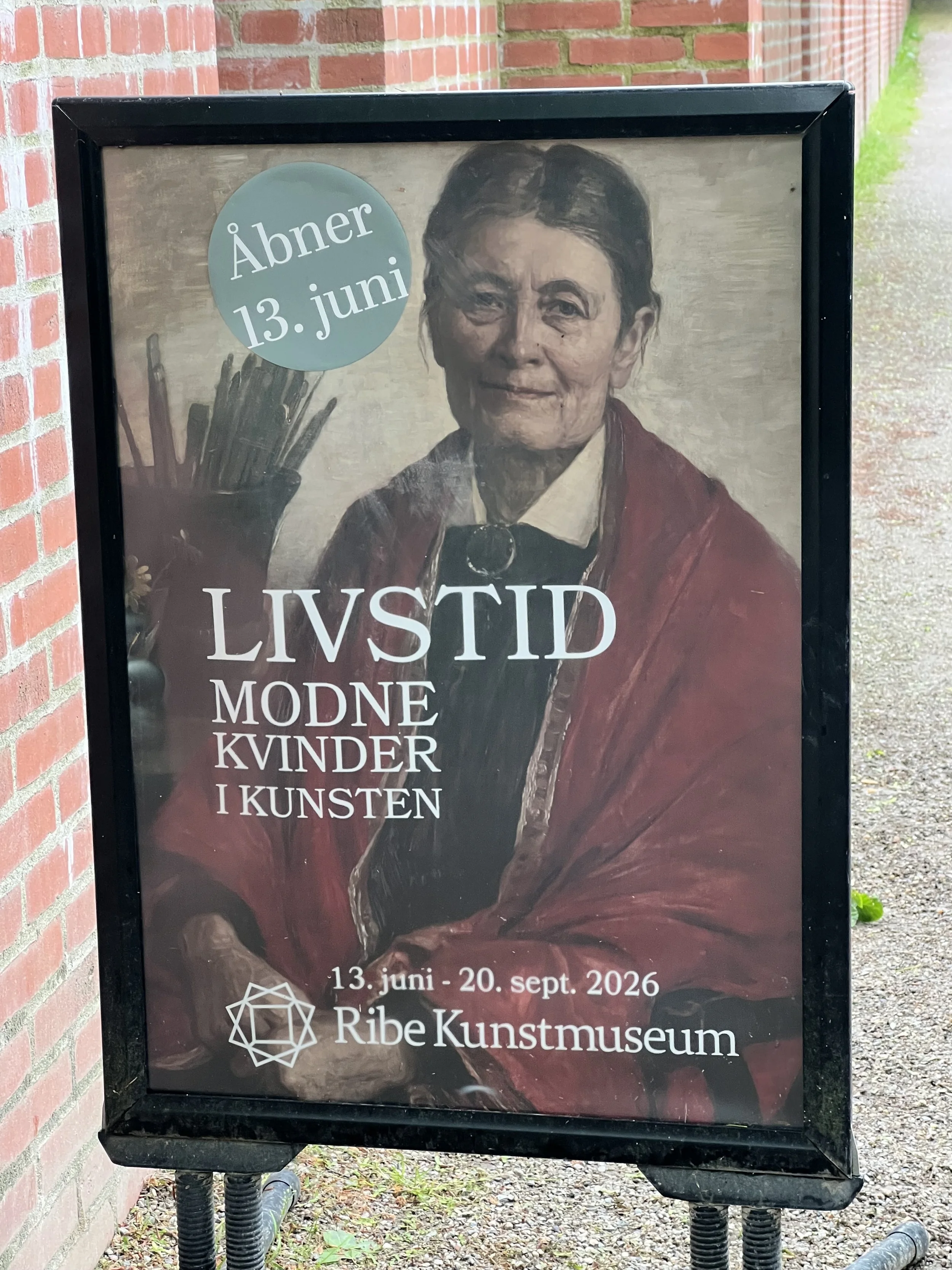 Poster announcing the upcoming exhibition for Livstid at Ribe Kunst Museum.