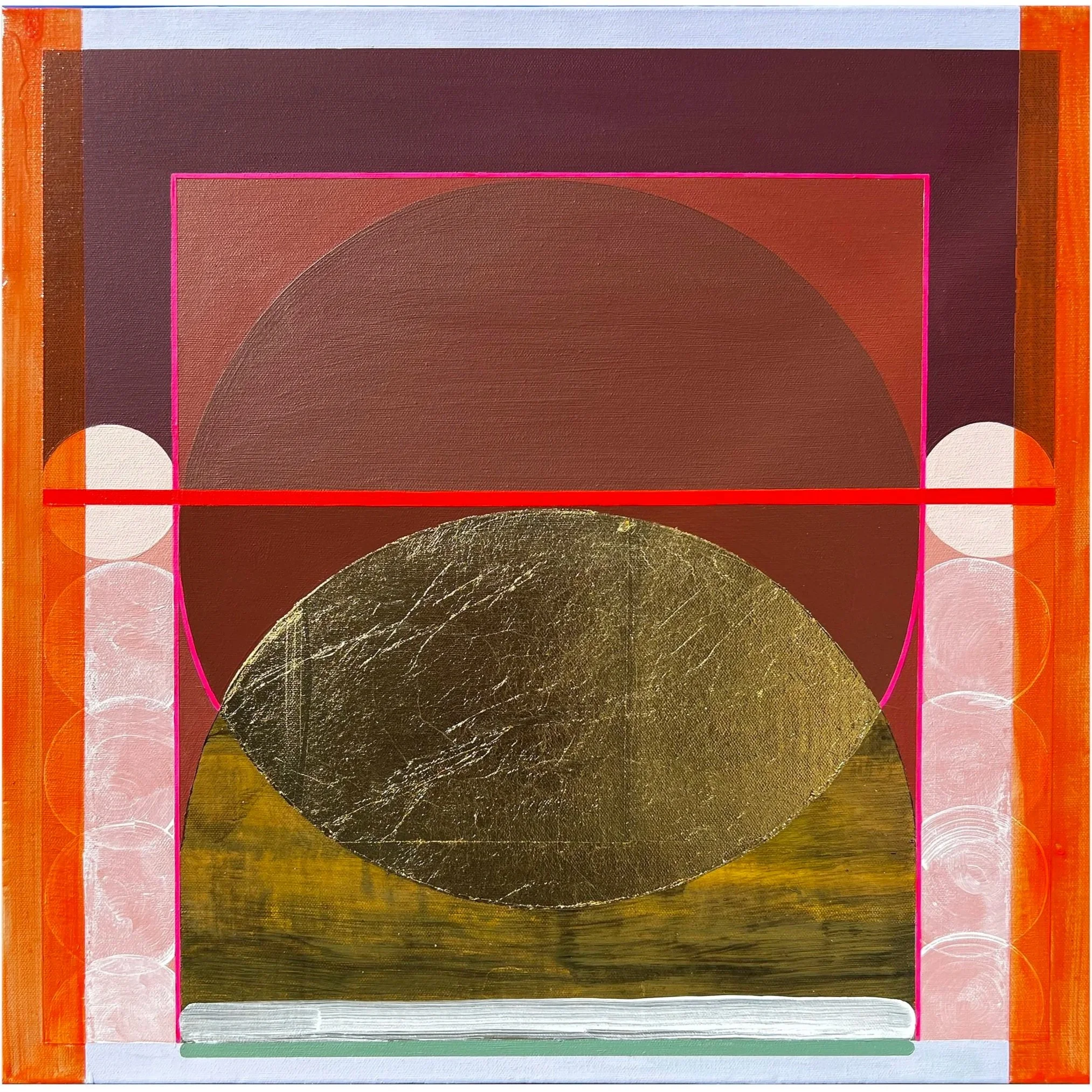 20" x 20" Acrylic and gold leaf on canvas