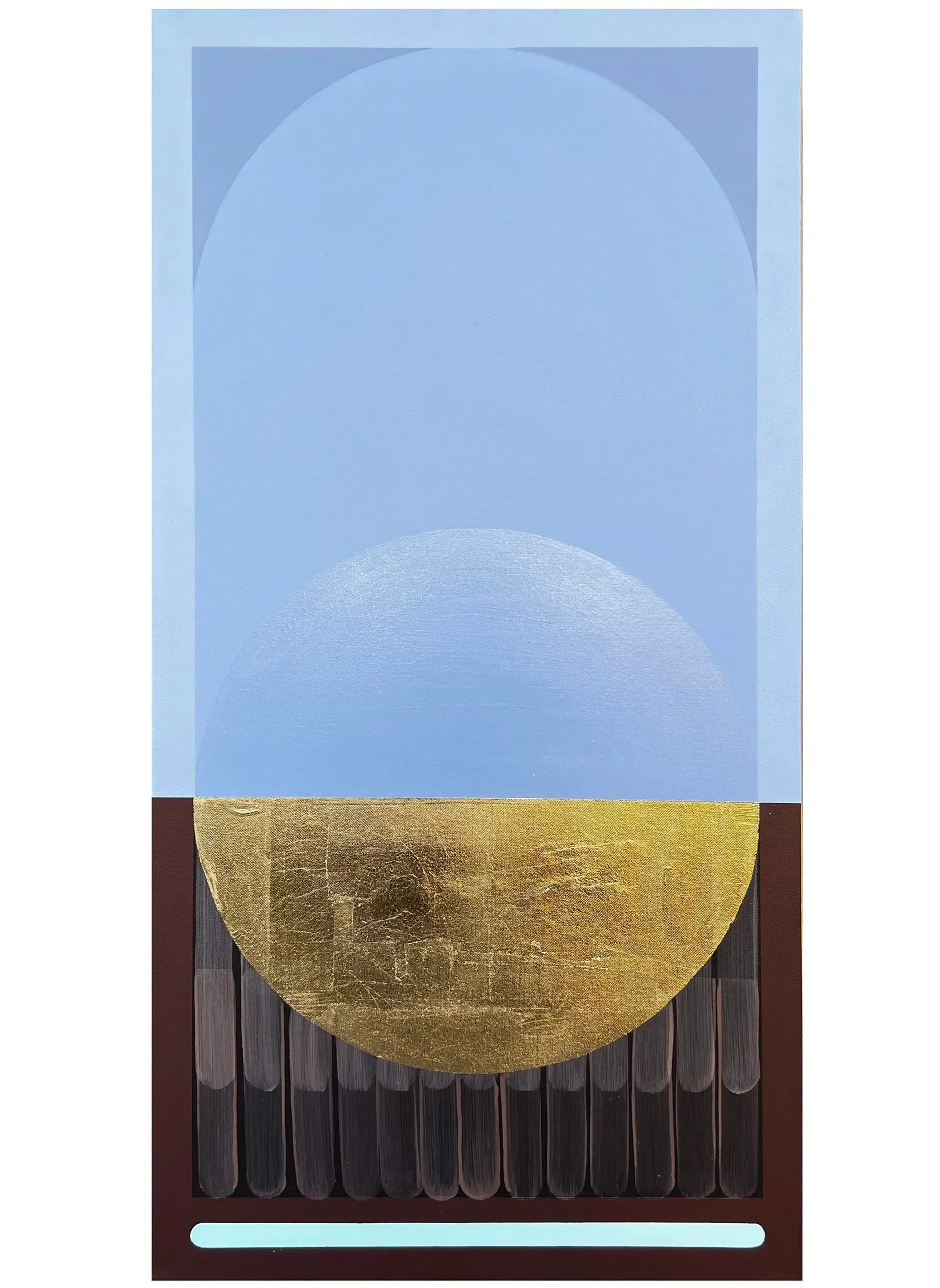 20" x 40" Acrylic and gold leaf on canvas