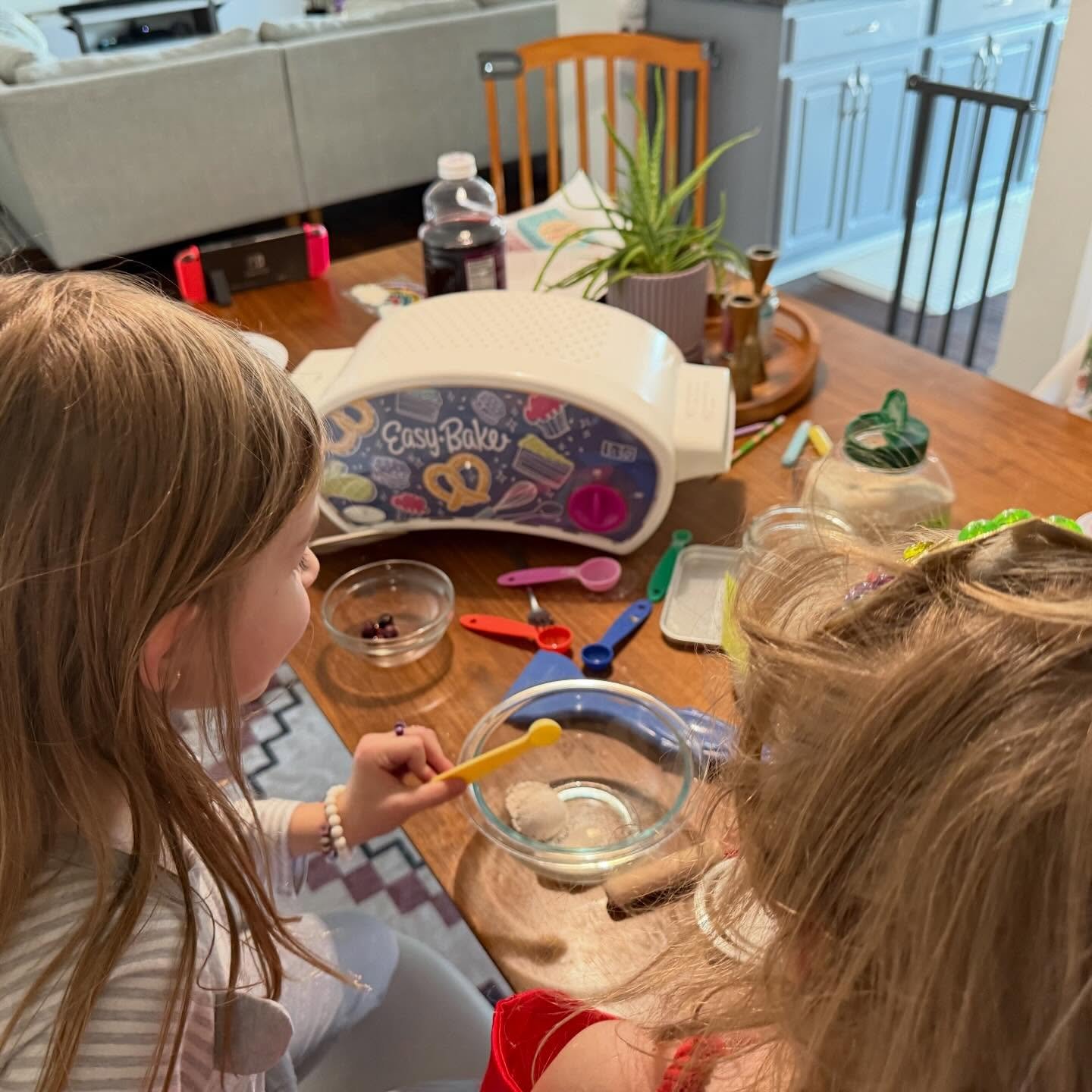 Follow Up to my previous easy bake oven post&hellip;clean ingredients worked people!!! Wyatt made blueberry cookie bites and although they aren&rsquo;t the prettiest, they were delicious and baked to perfection! And it was free. The girls had a blast