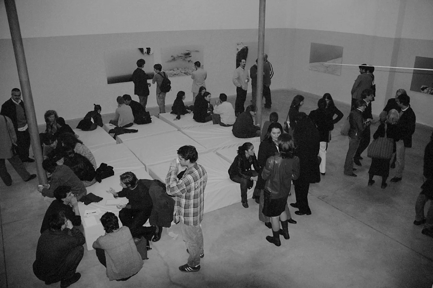 Un attimo prima, opening at Spazio 'O, Milano 2001