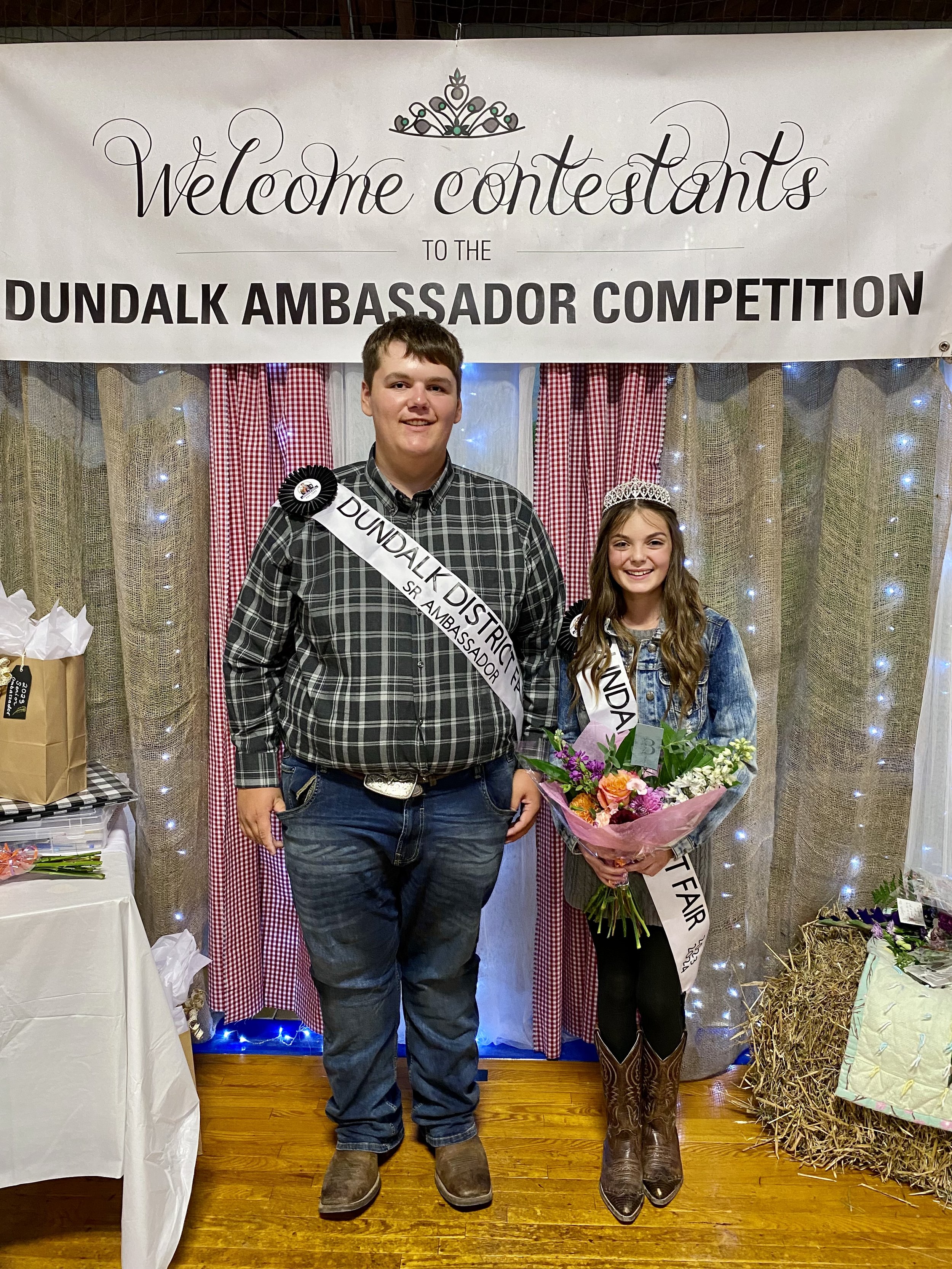 2023 dundalk fall fair ambassadors jaykob thompson and easton henry.jpeg