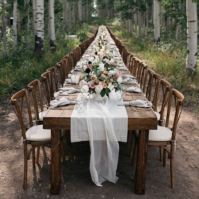 Dinner for 150 of your closest friends in an aspen grove at 9,000 ft? Yesssss pleasssssee... Kat and Nick's wedding at Wolf Creek was an absolute wonderland. Mad props to the amazing crew who pulled off this incredible vision! 😍🤘 @maraeeventmanagem