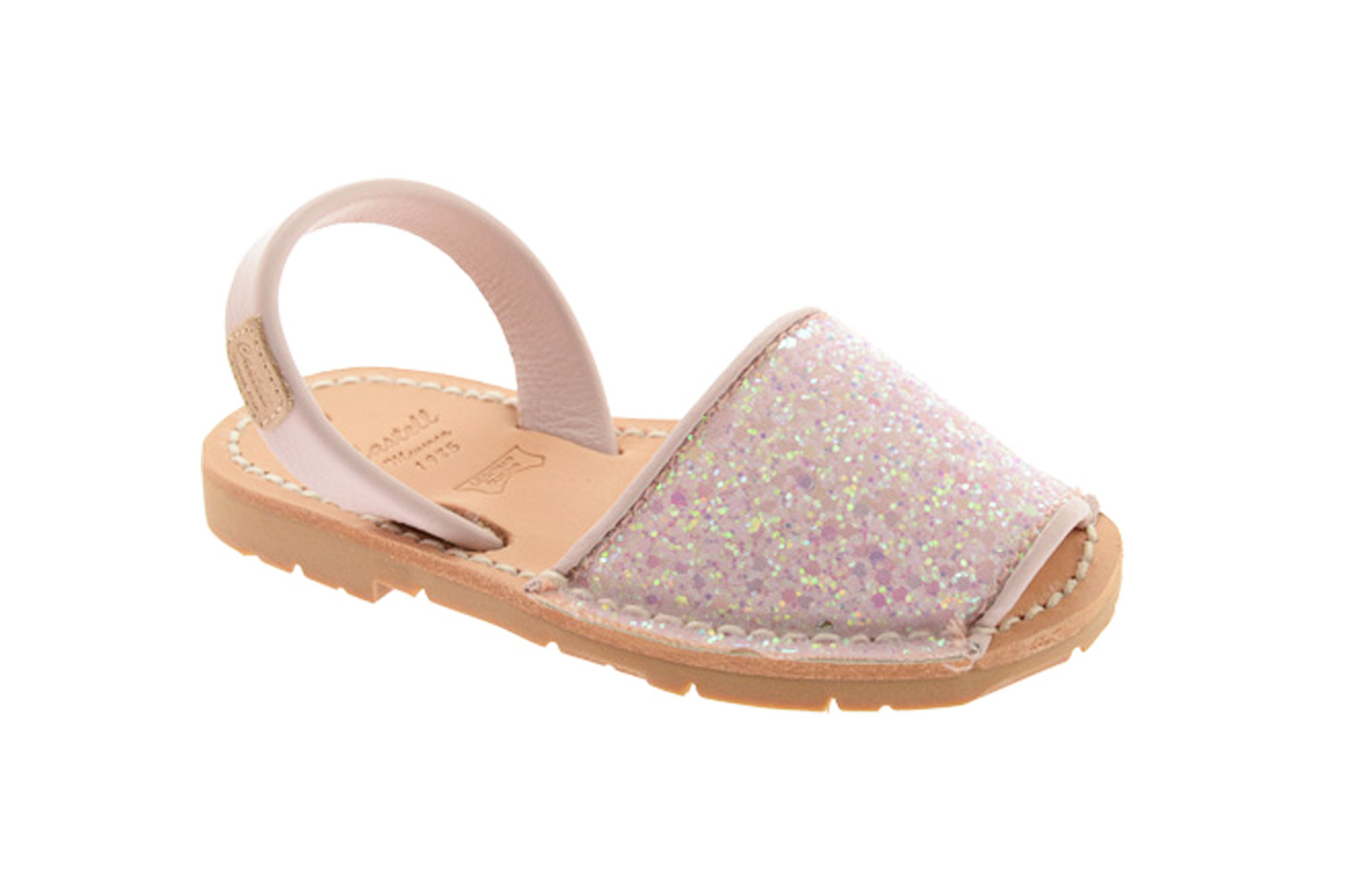Menorquinas Pink Glitter Leather — Cruz'n Shoes by Menorquinas USA