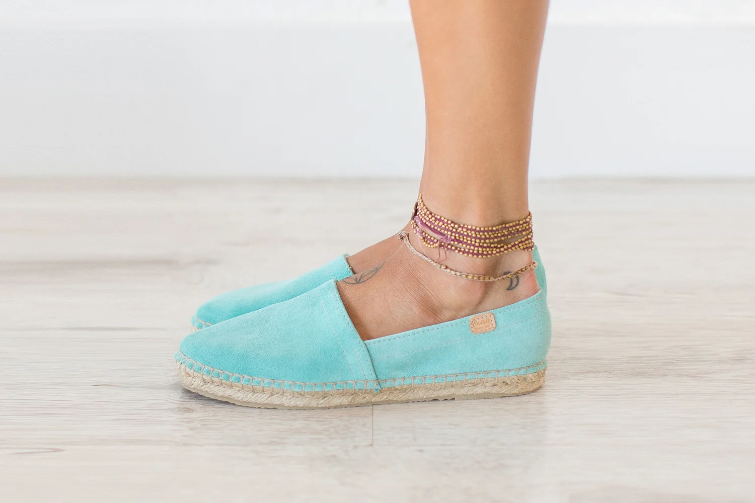 WOMENS Espadrilles Turquoise Suede — Cruz display picture 1