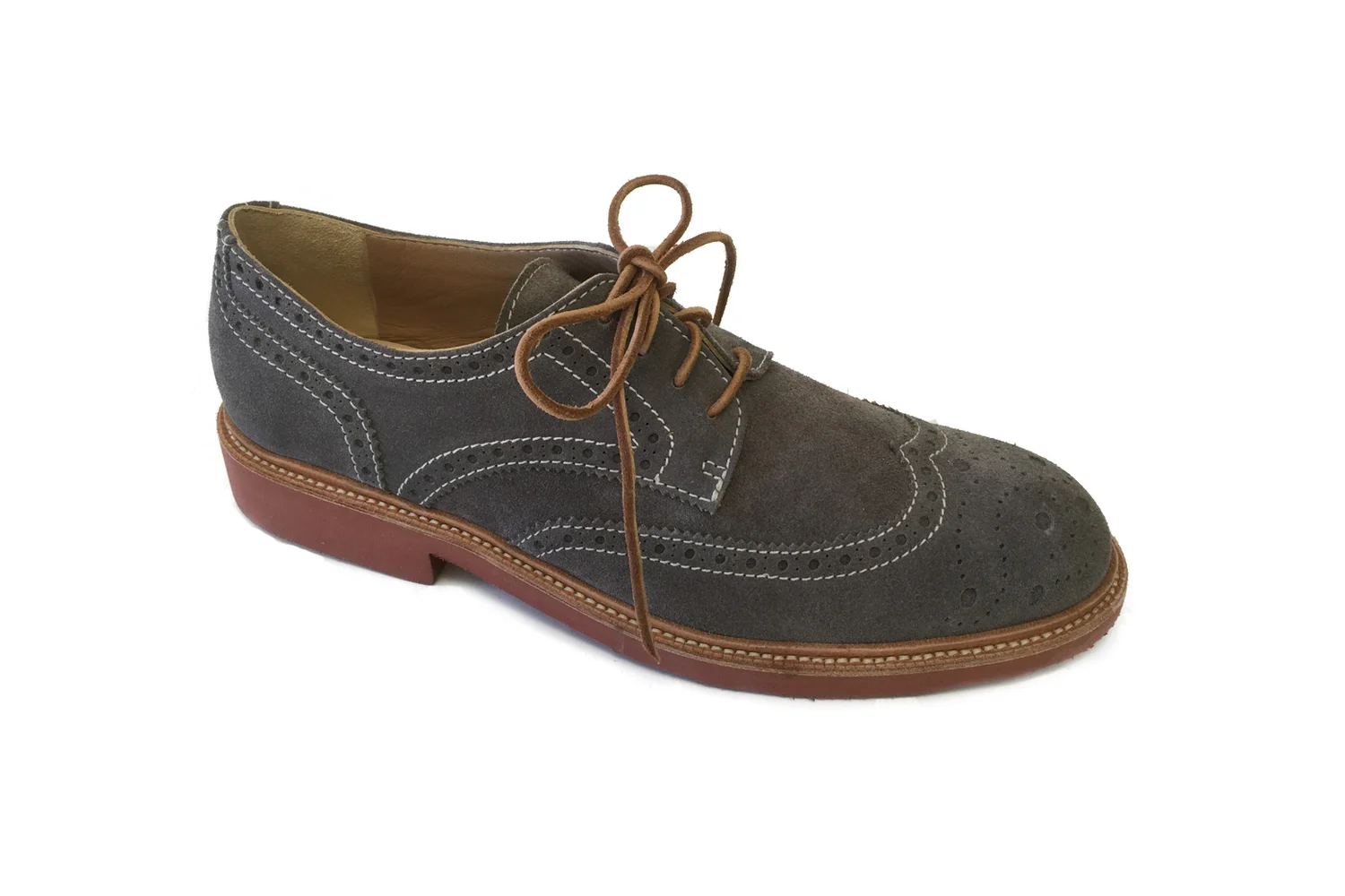 Men\'s Gray and Brown Suede Oxford Shoes Dean Oxfords - Suede - Men main image 3