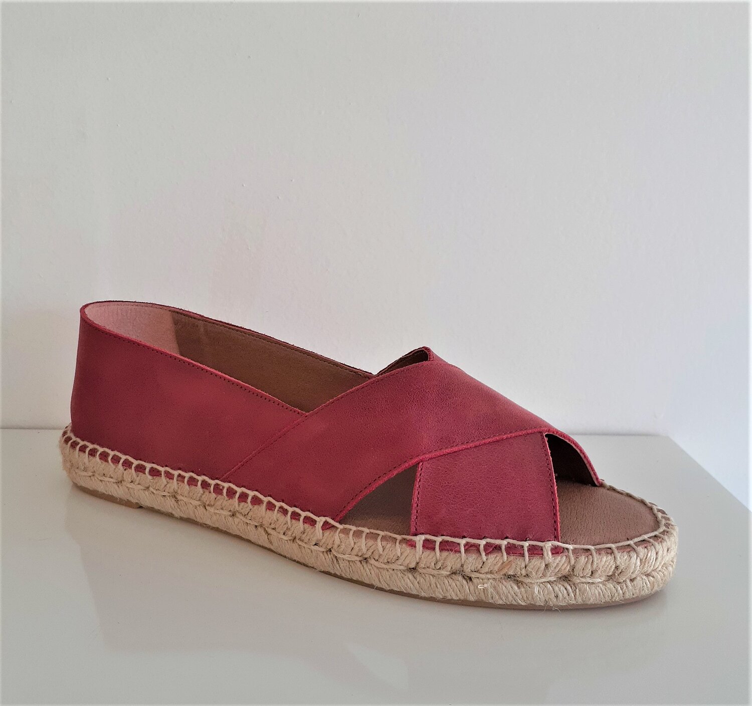 CRUZ'N SHOES Wedge Espadrille/Dark Taupe Leather — Cruz'n Shoes by  Menorquinas USA