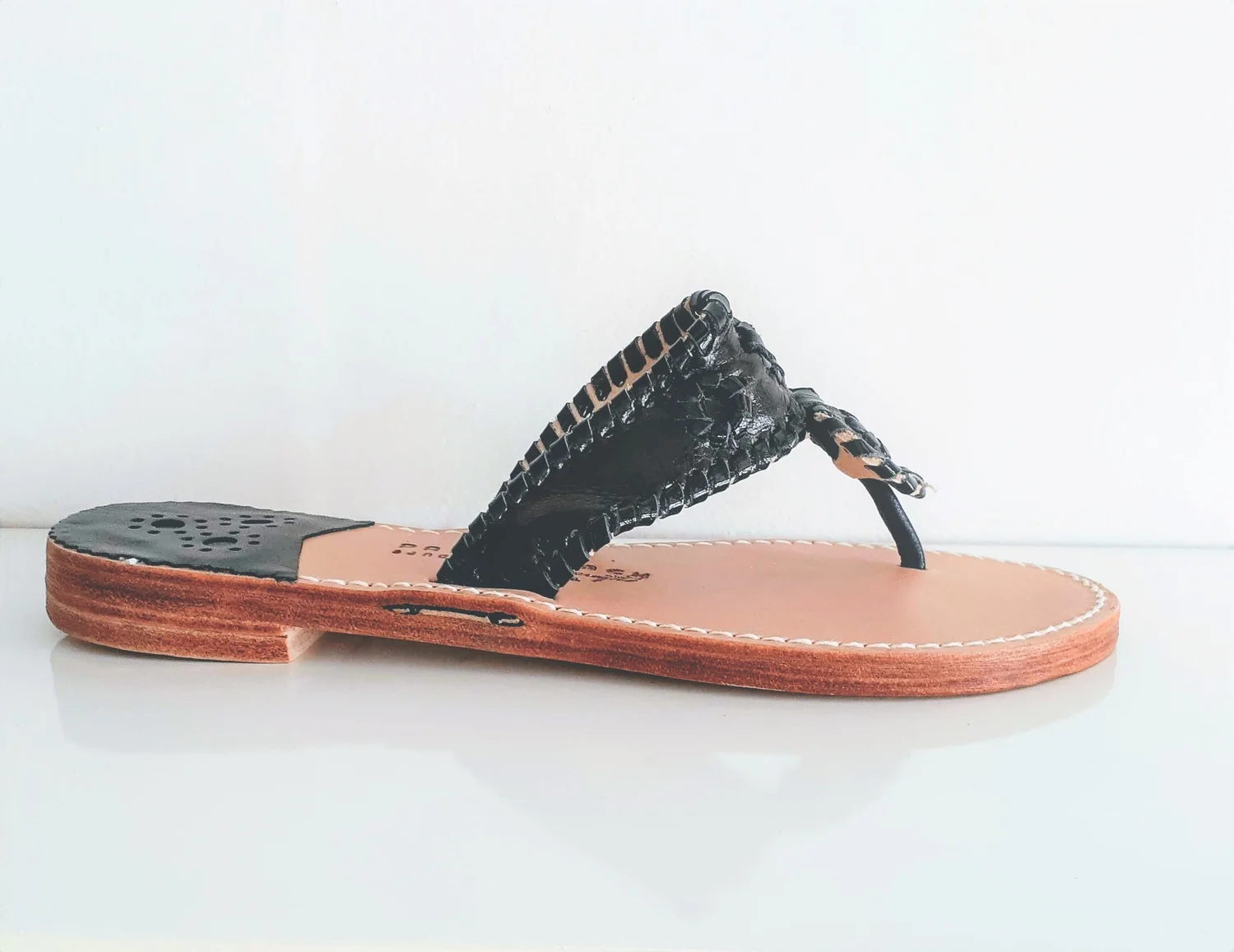 PALM BEACH Sandal Black Leather — Cruz