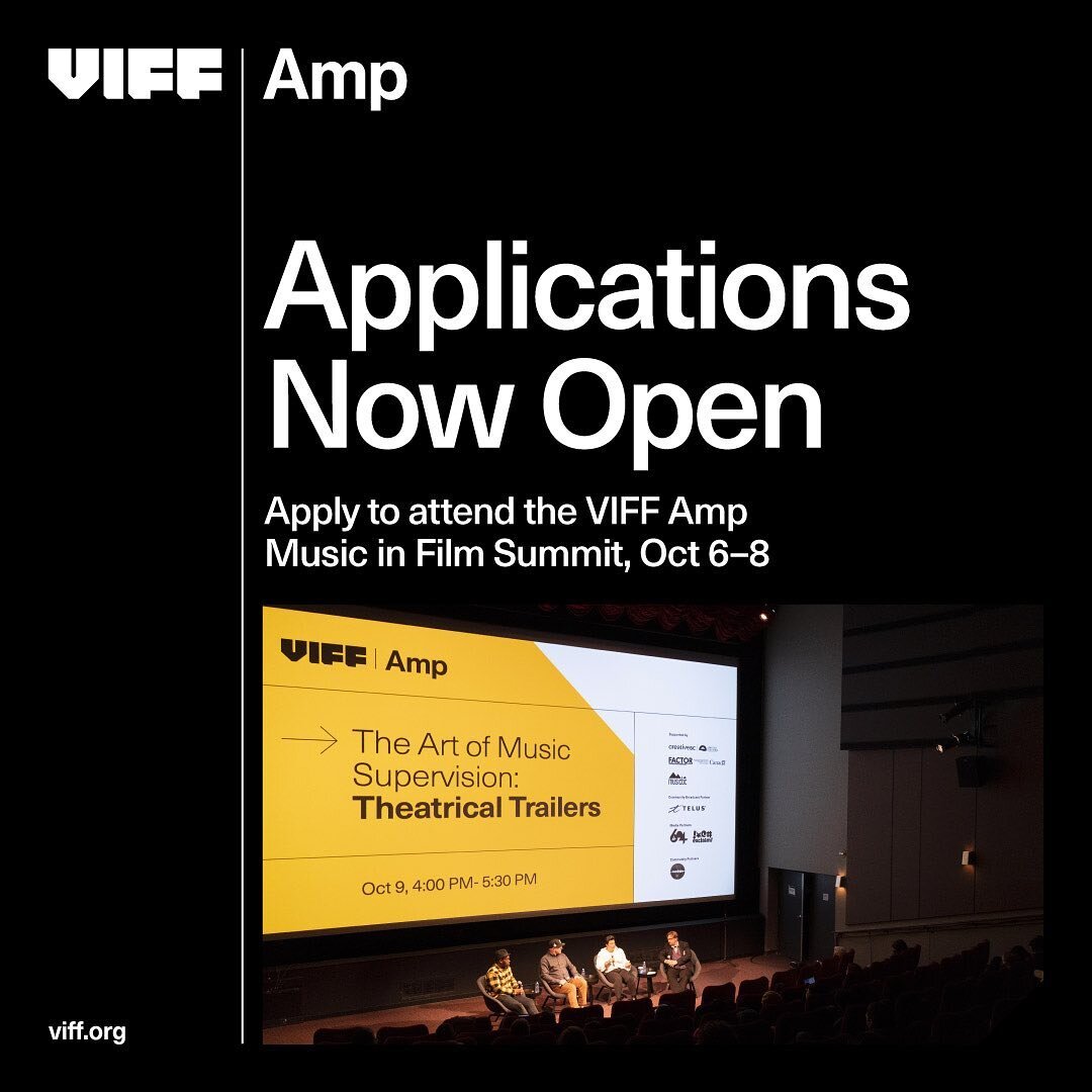 This opportunity through VIFF looks really awesome, and applications close on July 31! Check it out! 

&ldquo;Applications to attend #VIFFAmp 2022 @viffest are now open to emerging #musicians #composers #musicsupervisors #filmmakers. We're providing 