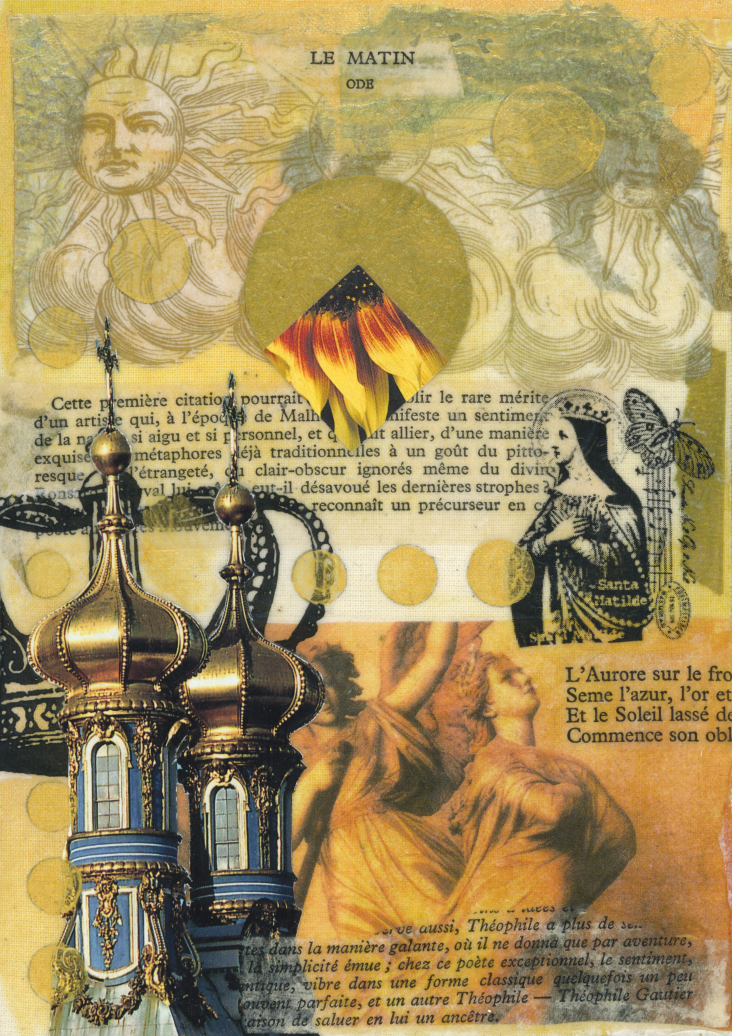 Detail from Source (yellow) , mixed media