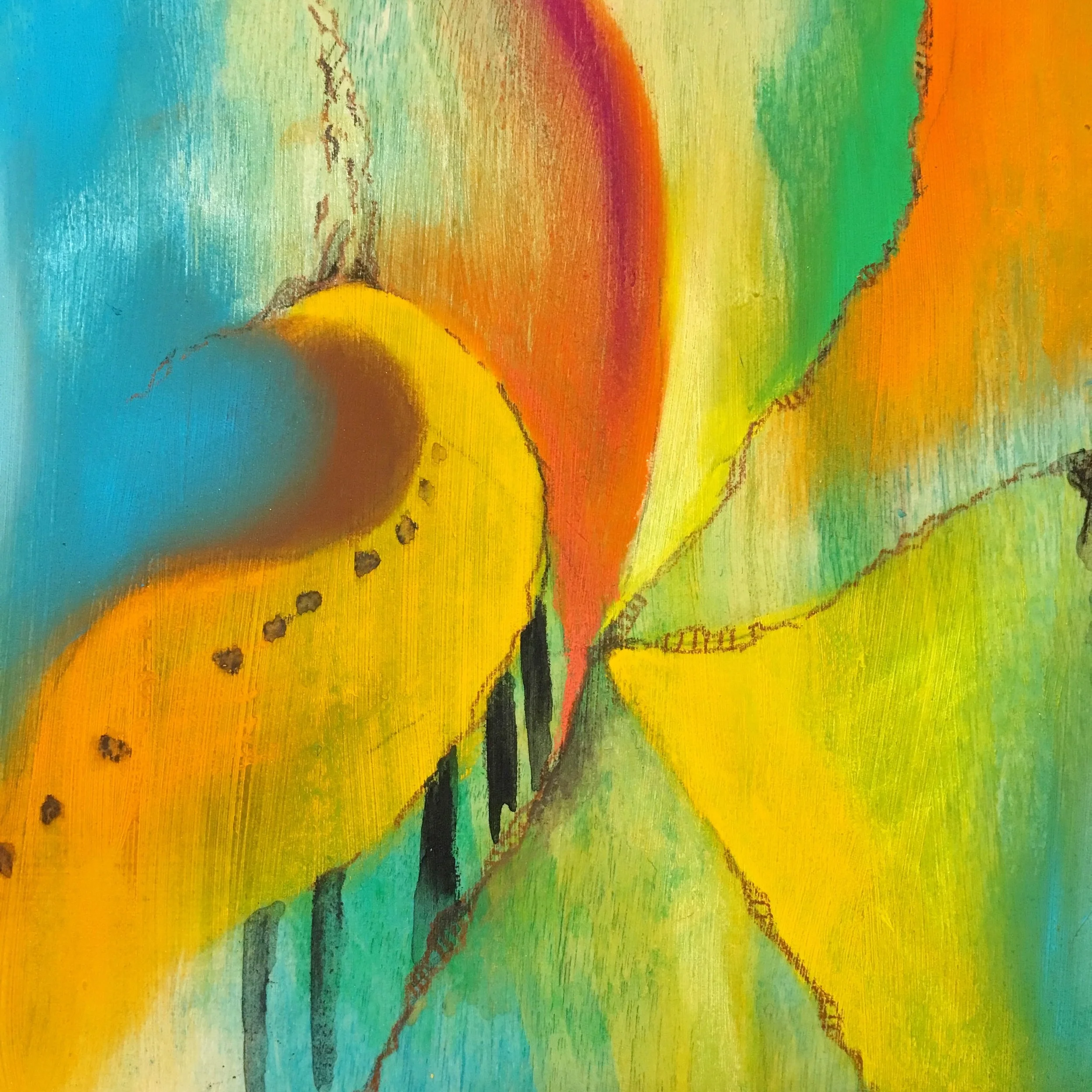 That day that Orange really started to grow on me. 17/100 of #the100dayproject and #100daysof5x5abstraction