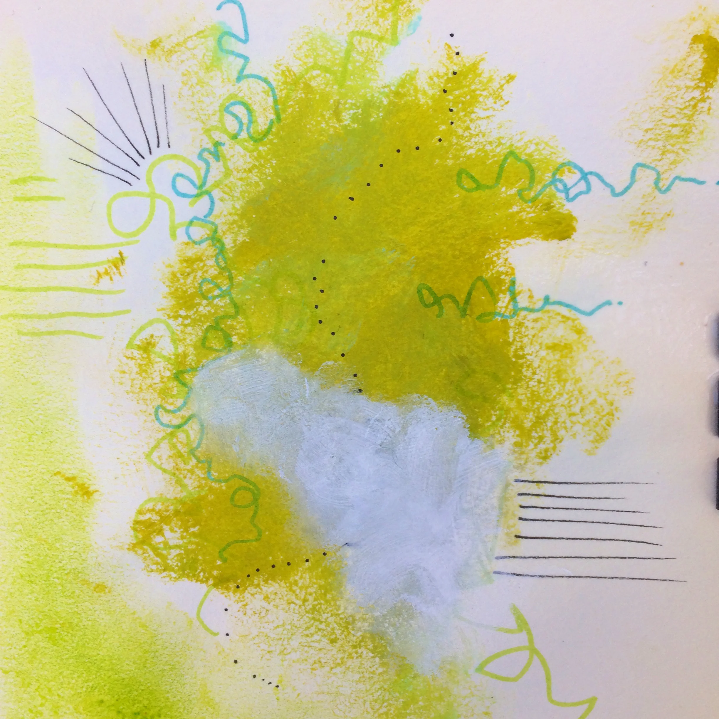 Green meets itself and is rendered speechless. 08/100 of #the100dayproject and #100daysof5x5abstraction