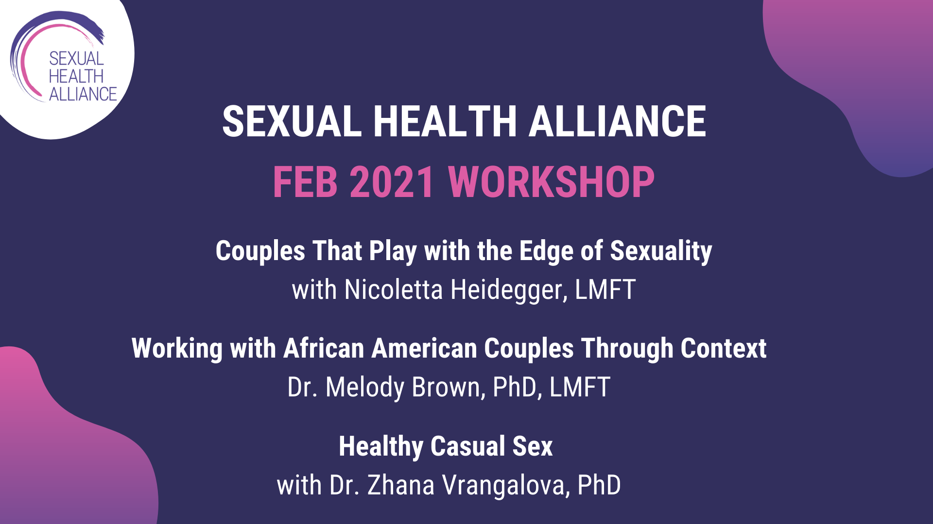 Conferences — Sexual Health Alliance