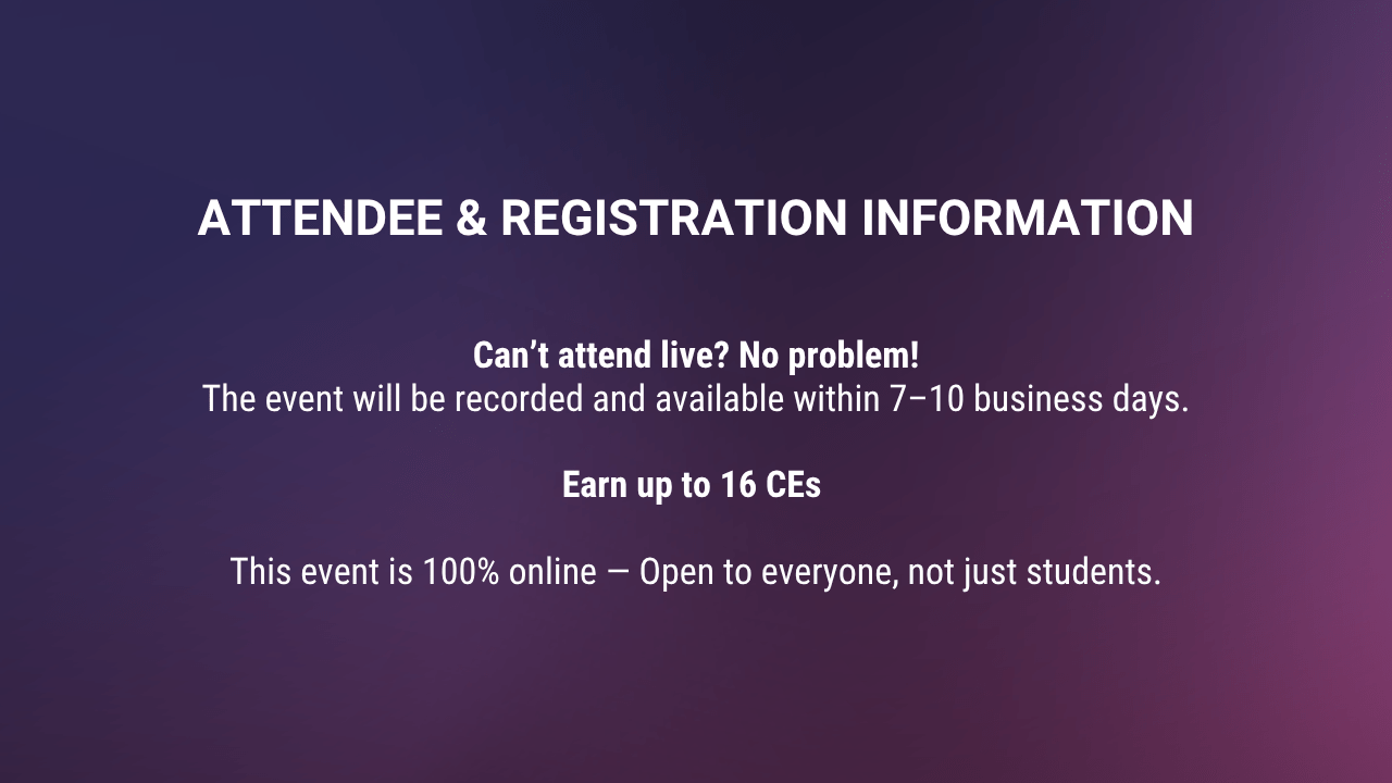 2026 ATTENDEE & REGISTRATION INFORMATION FAQs