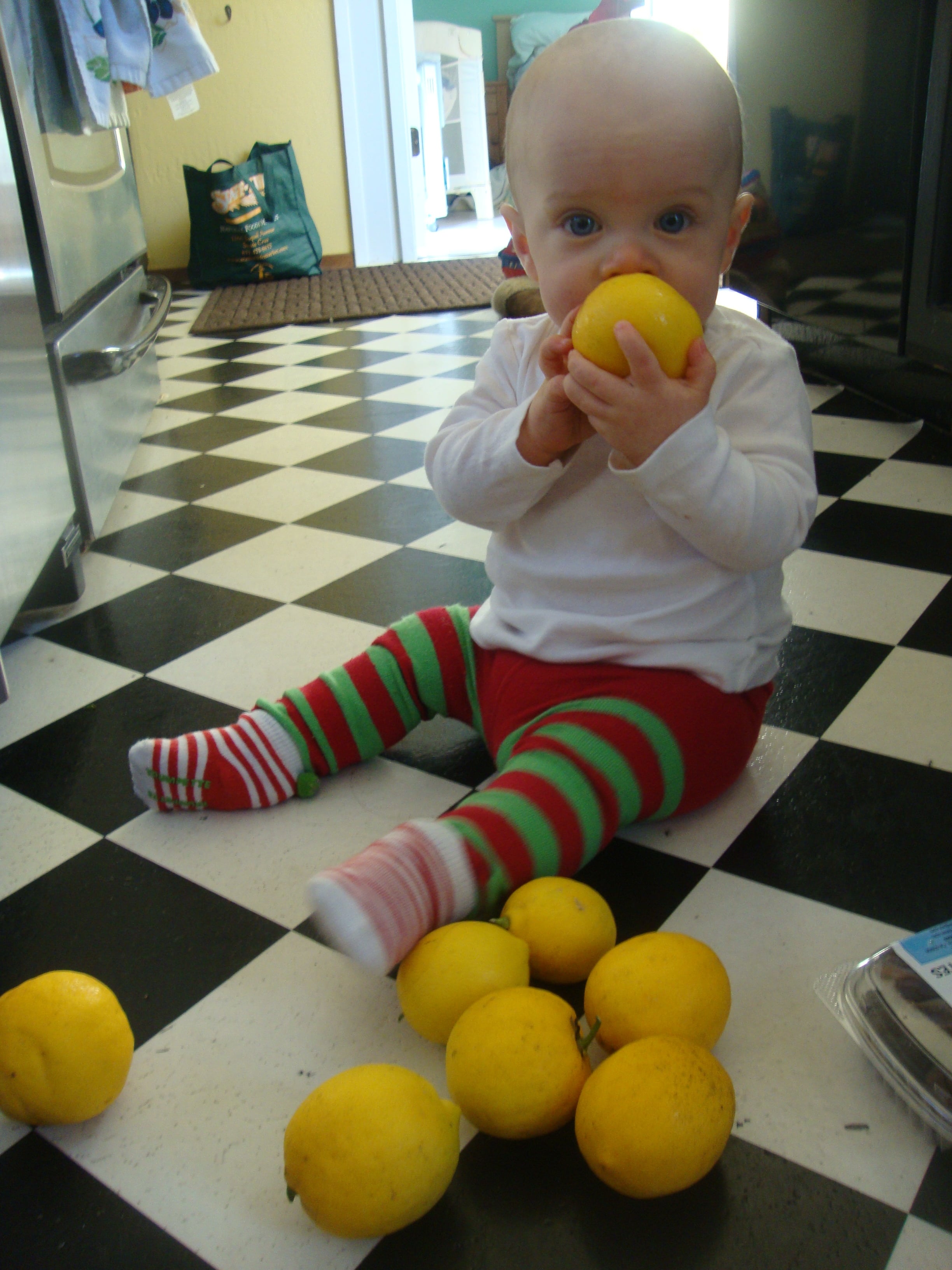 (clockwise from top) solas, lemons, elf pants