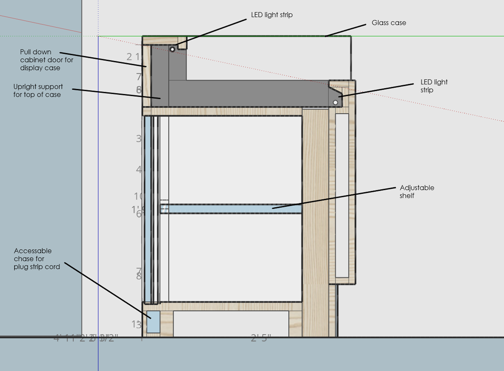 Sketchup model with dimensions