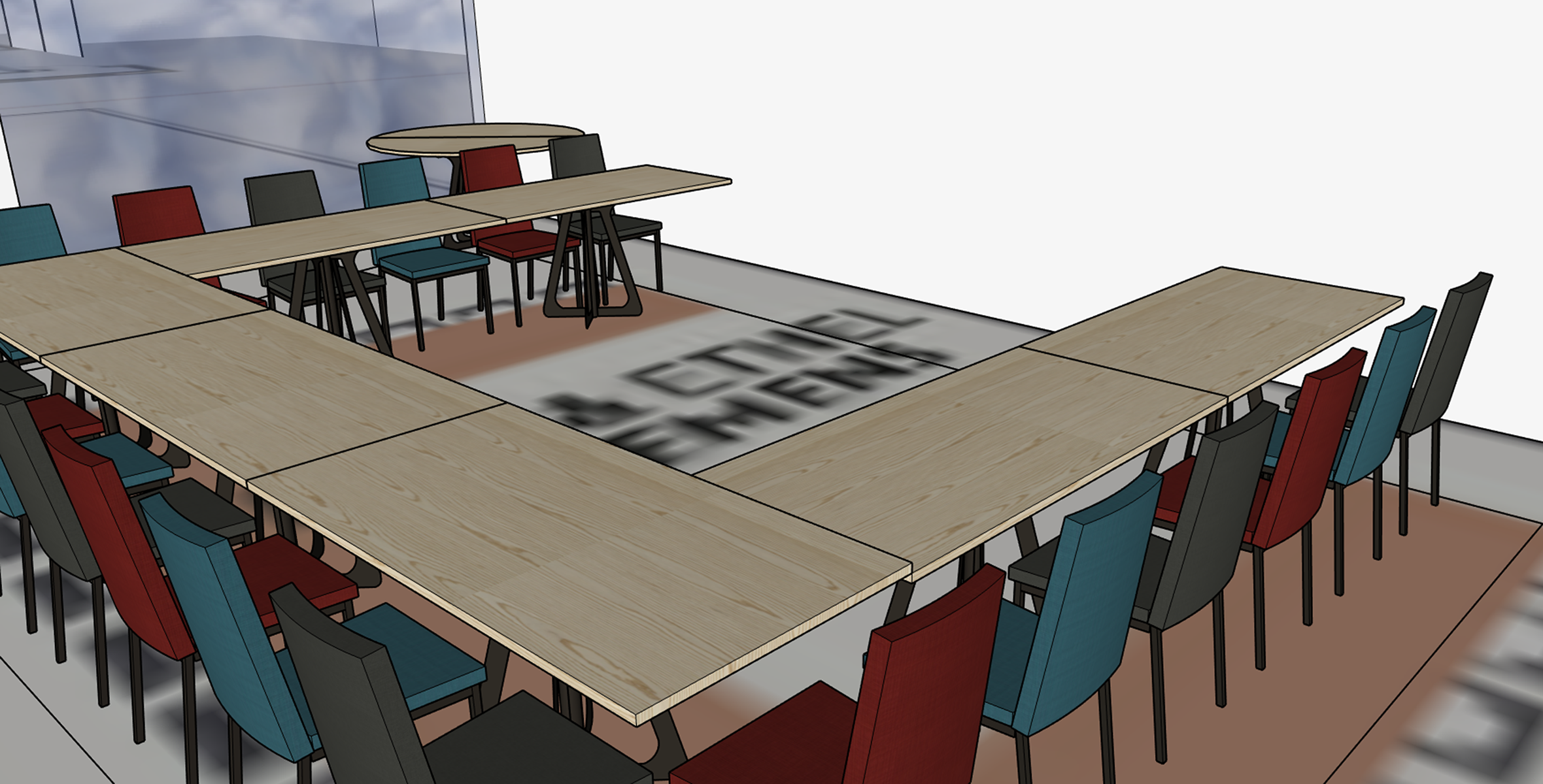 Boardroom custom tables final design - layout A