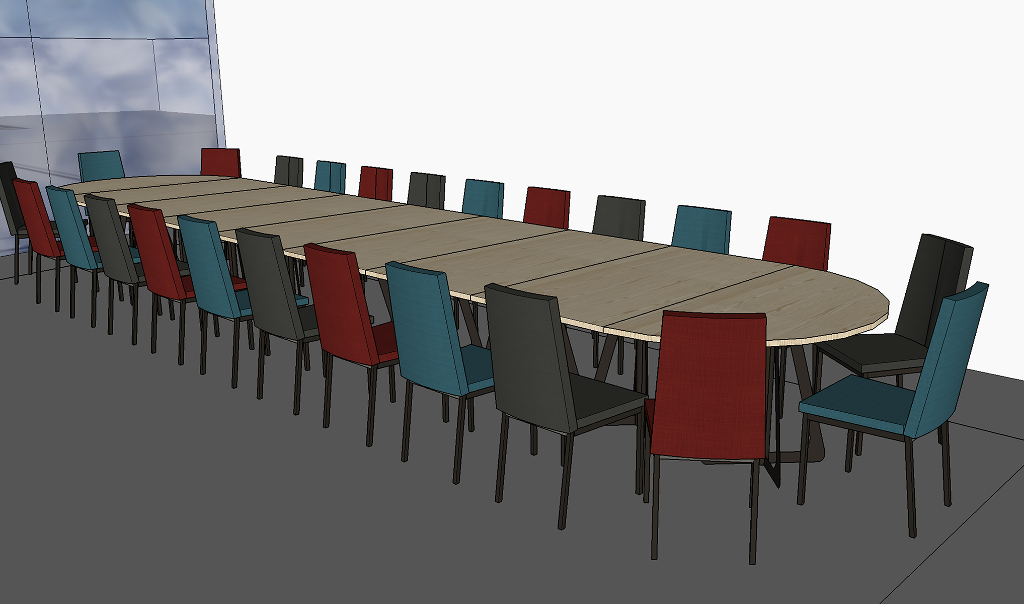 Boardroom custom tables final design - layout B