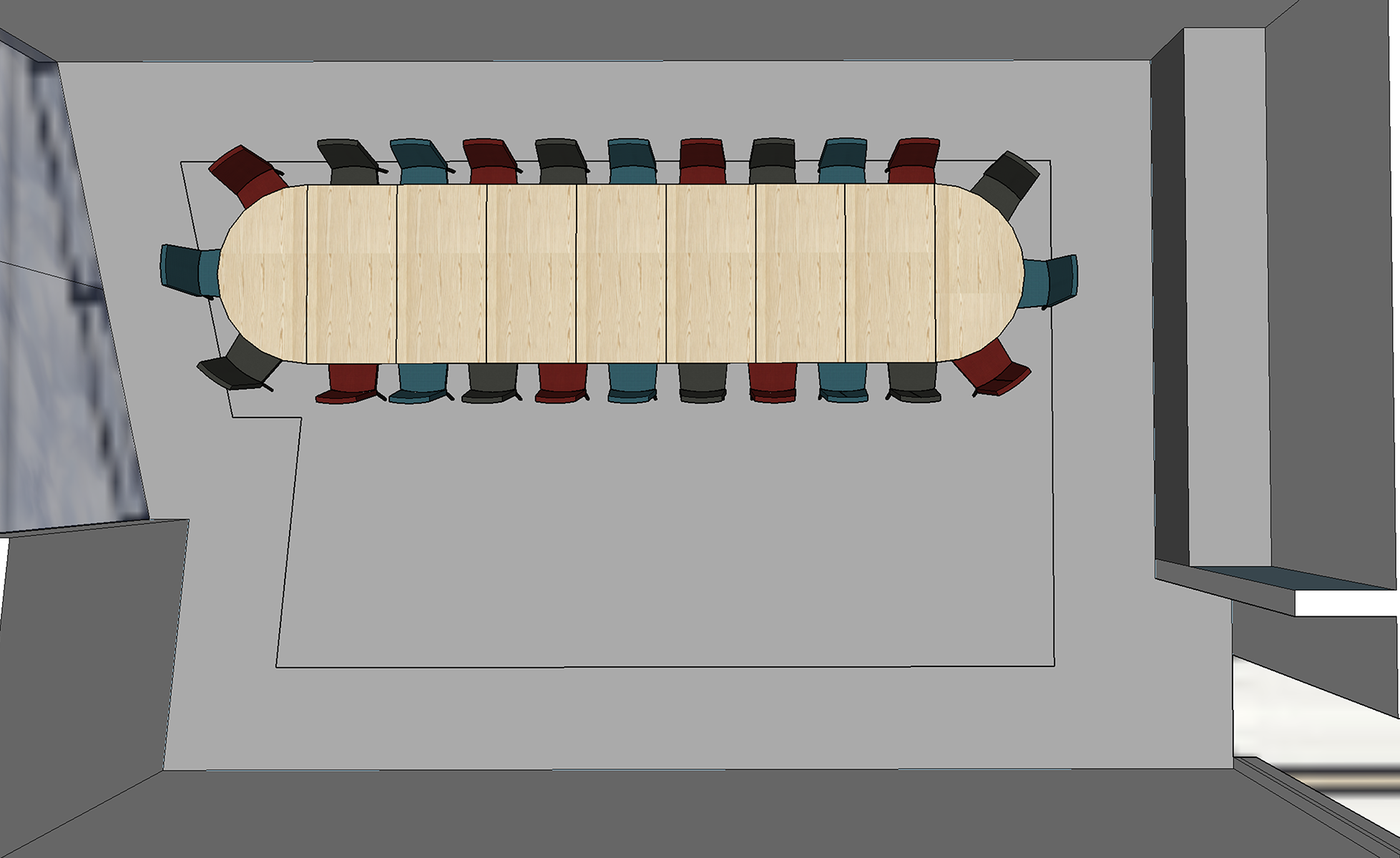 Boardroom custom tables final design - layout B