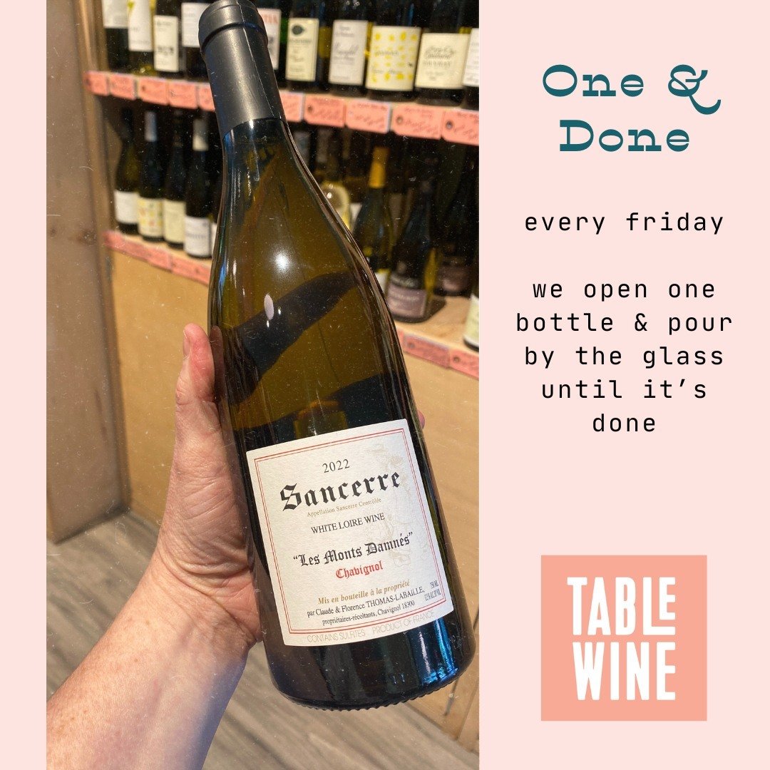 One &amp; Done 🍷 Les Monts Damn&eacute;s translates to the Damned Heights, and it's where we're headed today. This vineyard is known as home to the world's best Sauvignon Blanc. We're talking rocks, citrus, herbs, all layered in one spectacular glas