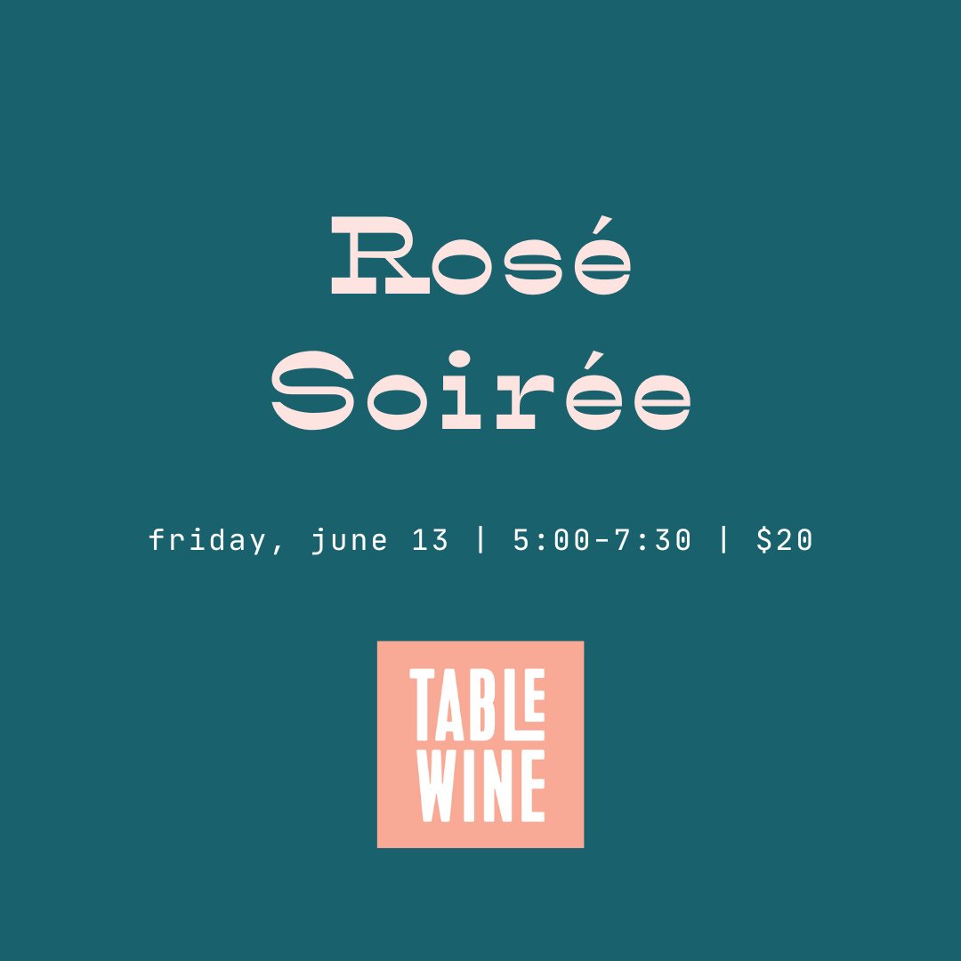 Happy June! We have some awesome events coming up this month. Get ready for the best Friday the 13th ever &mdash; it&rsquo;s our 9th annual Ros&eacute; Soir&eacute;e!

Join us Friday, June 13th 5&ndash;7:30 PM, at Table Wine on Atwood for a wine gard
