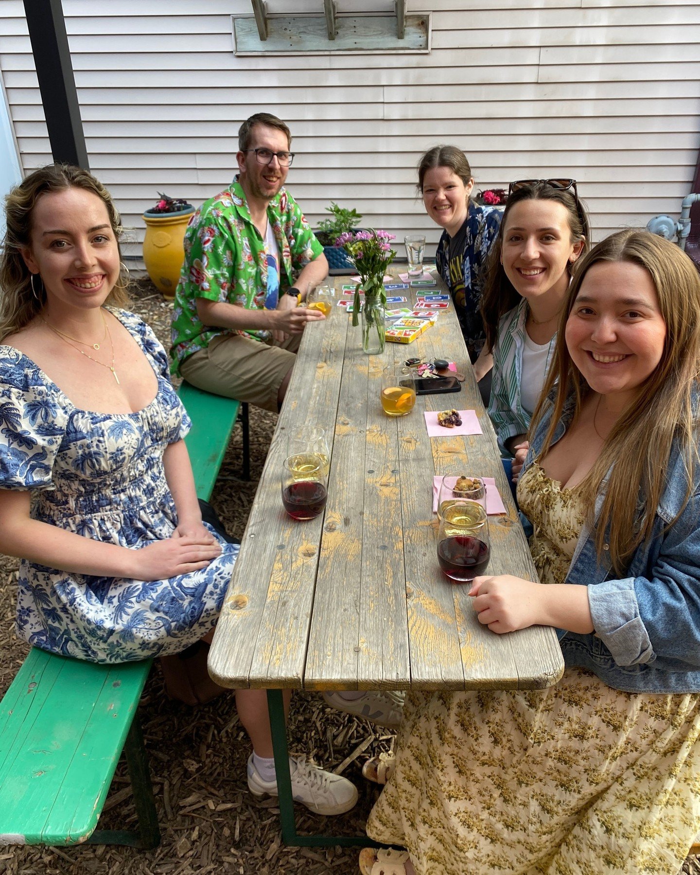 Get the crew outta the group chat and into the garden.⁠
⁠
We&rsquo;ve got cozy outdoor spots perfect for sipping, snacking, and catching up IRL. Come clink glasses, spill tea, and wine down a little!
