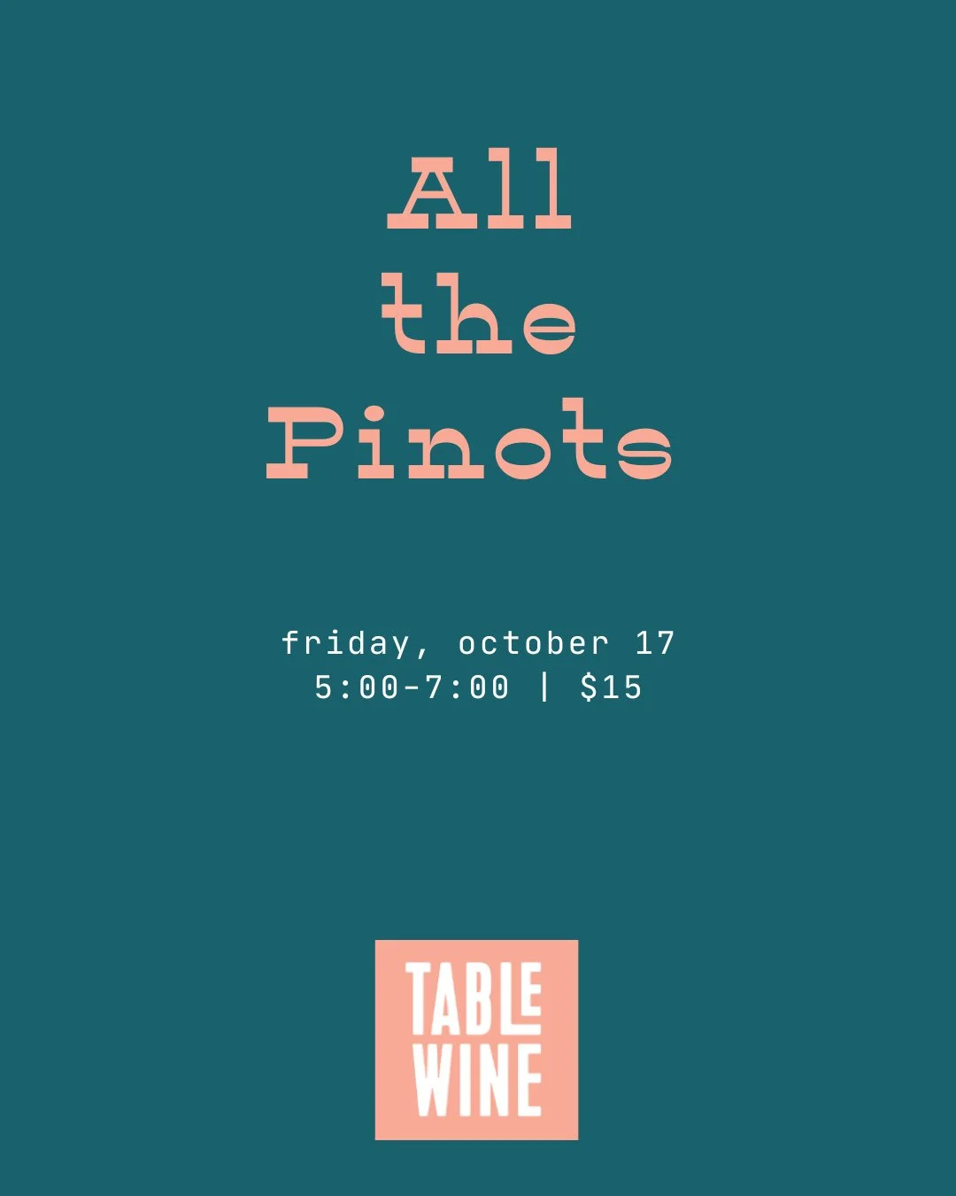Turns out that all the Pinot grapes aren't just related. They actually have the exact same DNA. Come taste the rainbow of Pinots next Friday 10/17, from Blanc to Noir and all the stops along the way. Get to know their fruitiness and minerality and se
