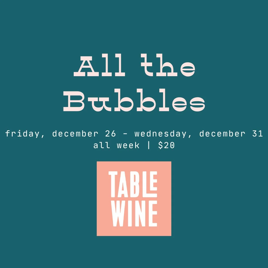 For many of us, 2025 hasn&rsquo;t been the easiest year. You know what is easy, though? Drinking bubbly! From today, Boxing Day, through the end of the year, we&rsquo;ll have a flight of fizz available for $20. Get your people together or enjoy some 