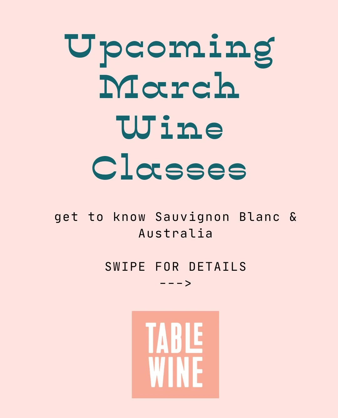March Wine Classes are calling 🍷✨⁠
⁠
📍 Get to Know Sauvignon Blanc⁠
Saturday, March 14 | 1&ndash;2:30 PM⁠
From crisp &amp; mineral to peachy &amp; citrusy &mdash; taste your way through the many personalities of our bestselling white grape and find