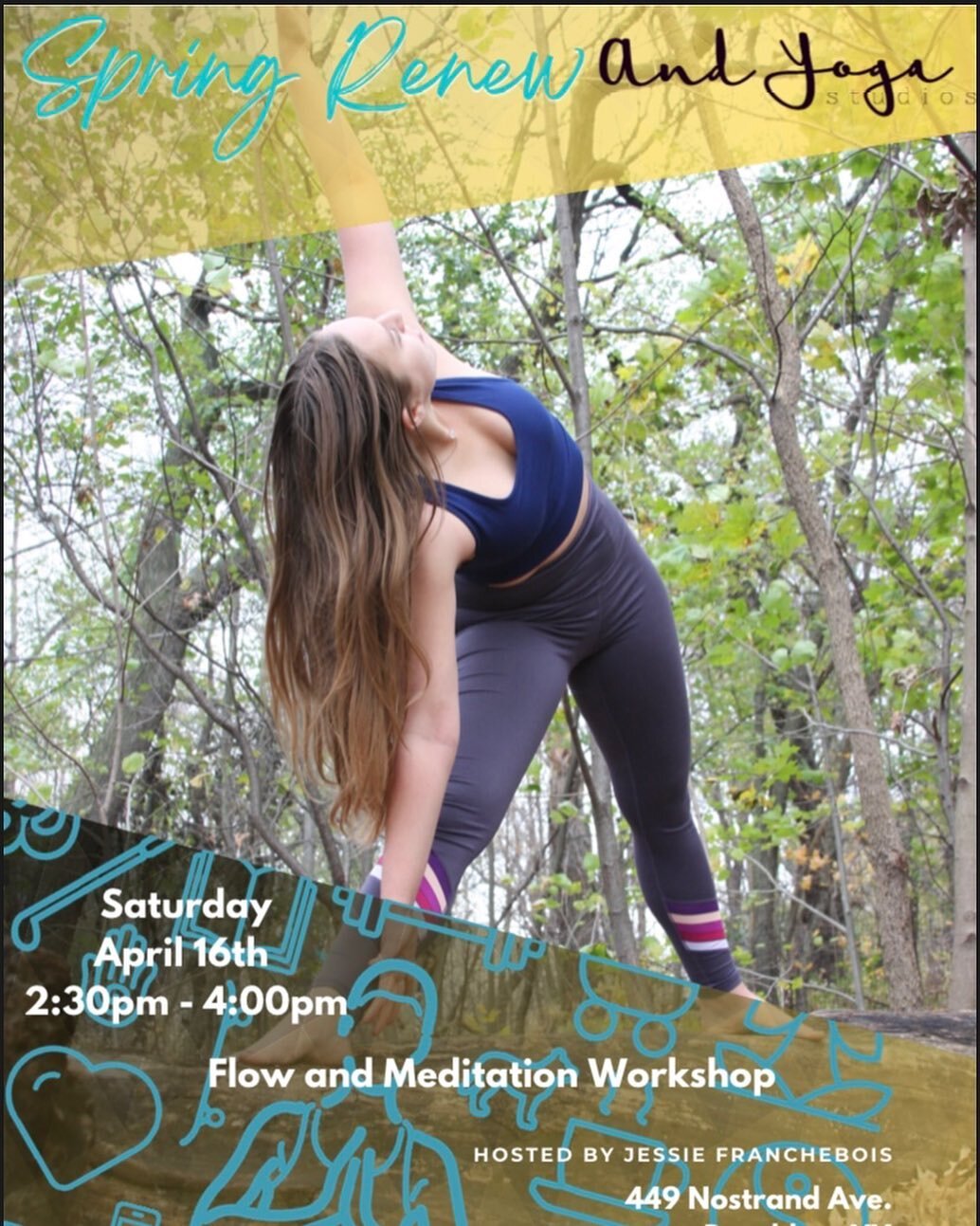Join us at And Yoga for a rejuvenating practice on April 16. 
Our instructor, Jessie will guide you through a special practice dedicated to the fresh energy of Spring. This 90 minute class will reset the body, mind, and spirit, cultivating expansion 