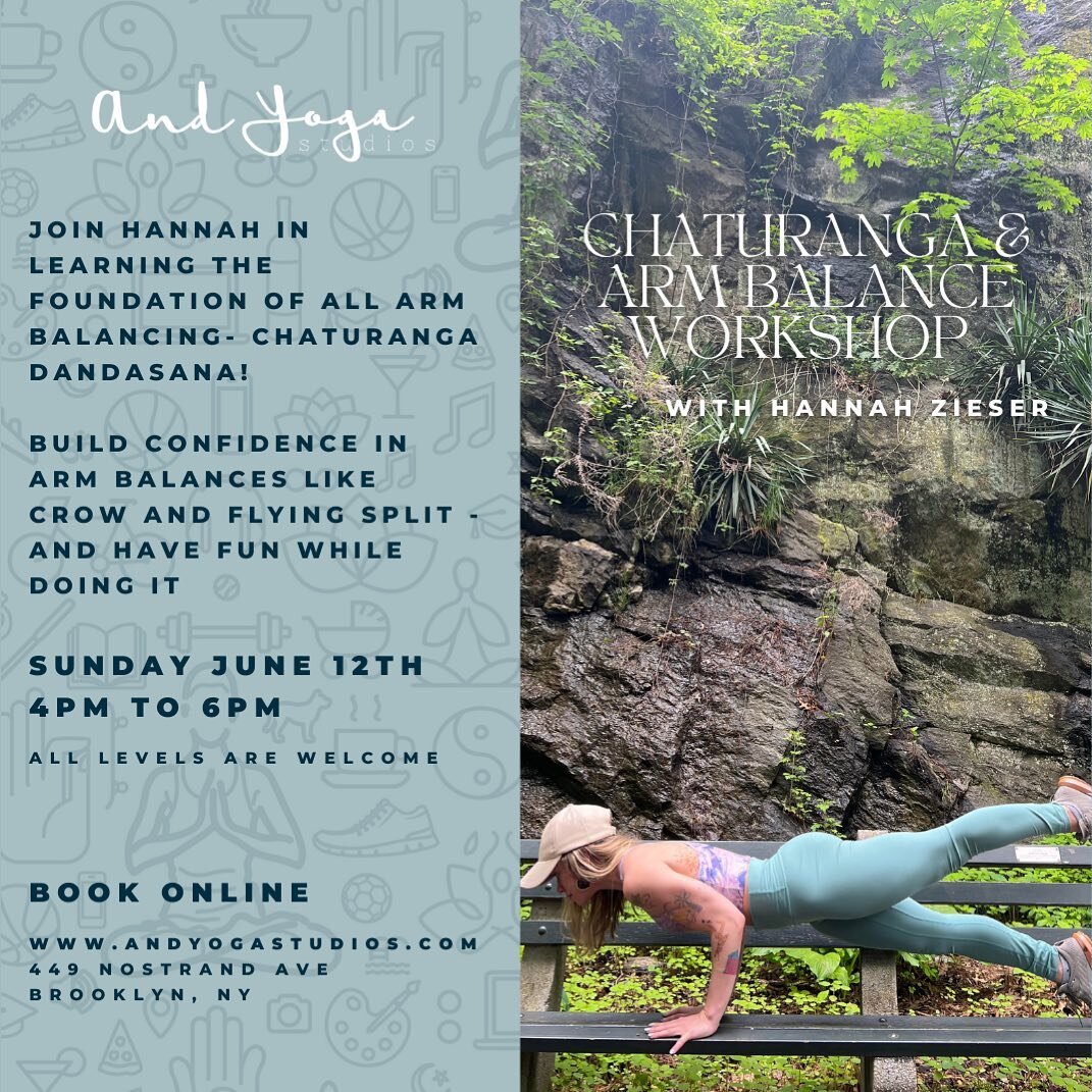 Only a few more days to register for the Chaturanga and Arm Balanace Workshop with Hannah Zieser! @hannahfay_yoga 

In this workshop, we will warm up the wrists to prepare for weight bearing on the hands, and then move to core and upper body conditio