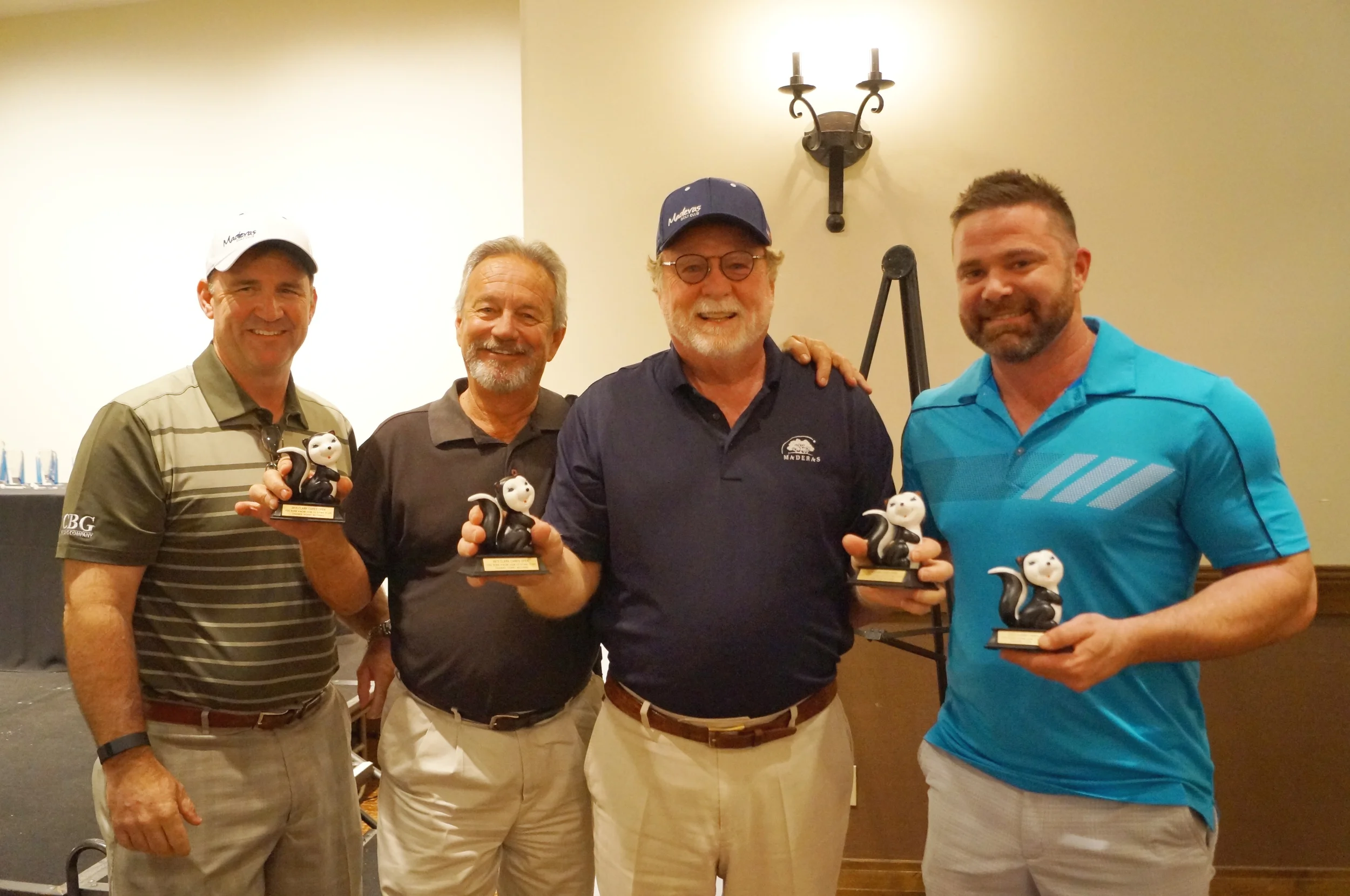The losing team received skunks to commemorate their loss. 