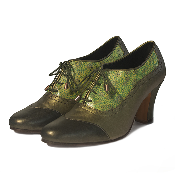 lime green dress shoes Elena Lime Green Leather Flat – Italian Handmade main image 1