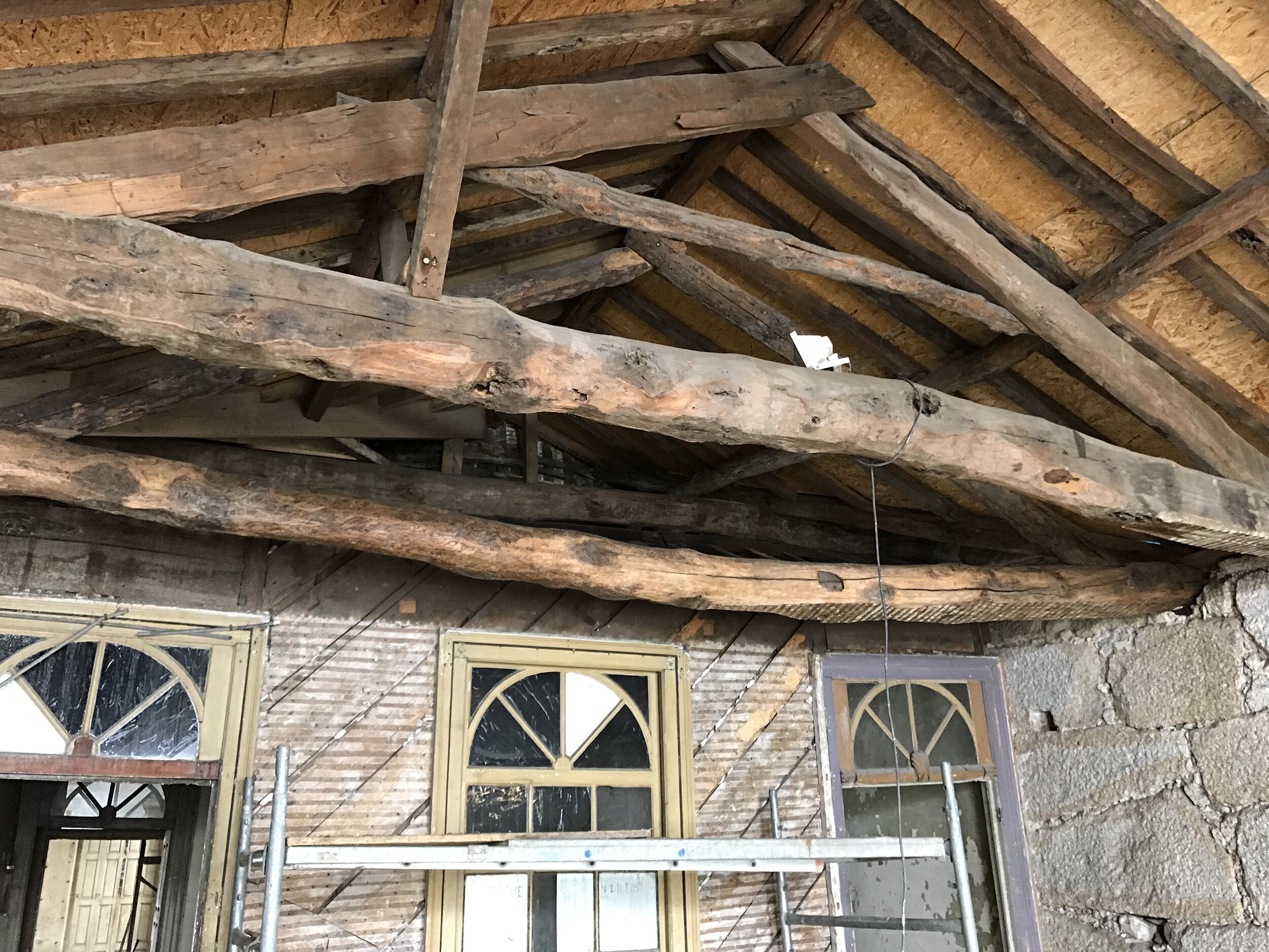 Ceiling joists in Apartment E