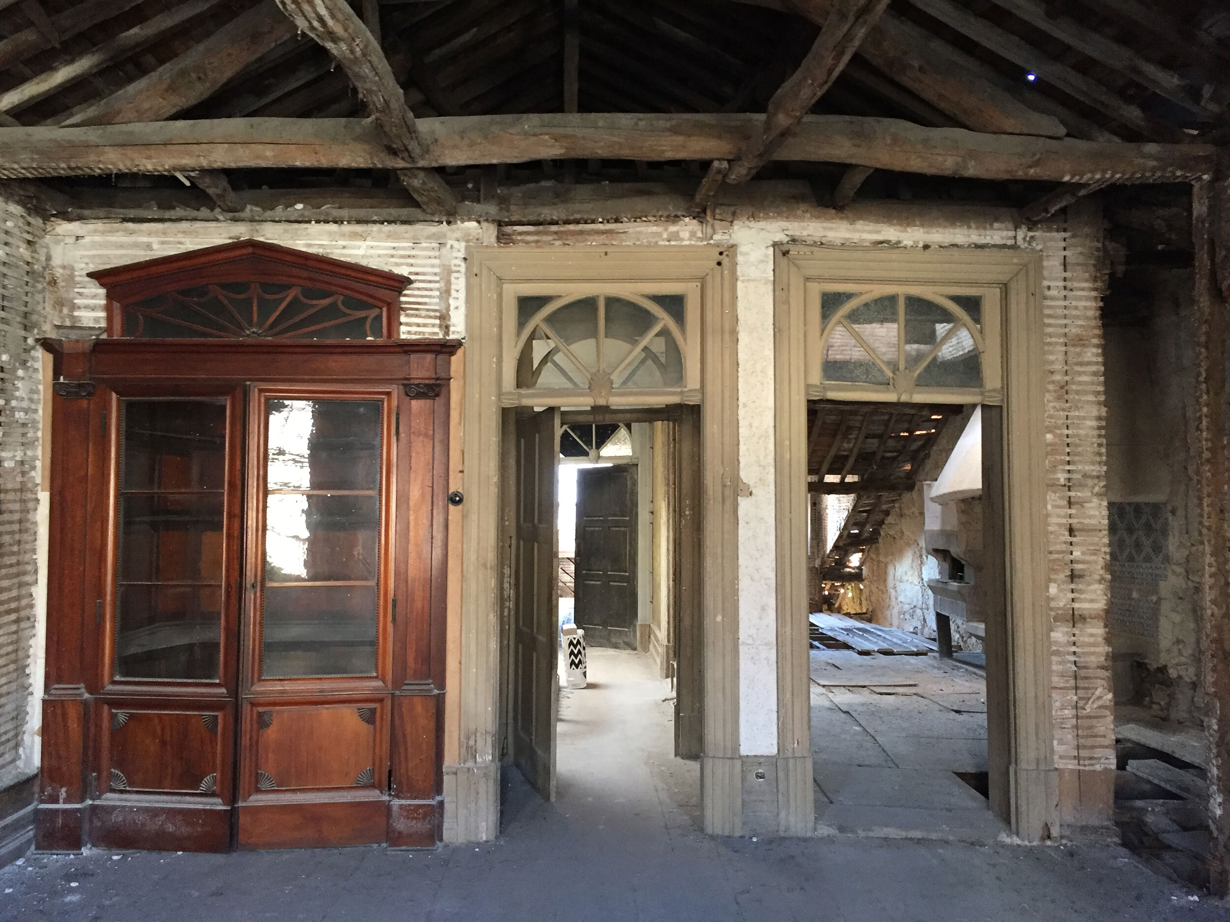 A view through the front door of Apartment F