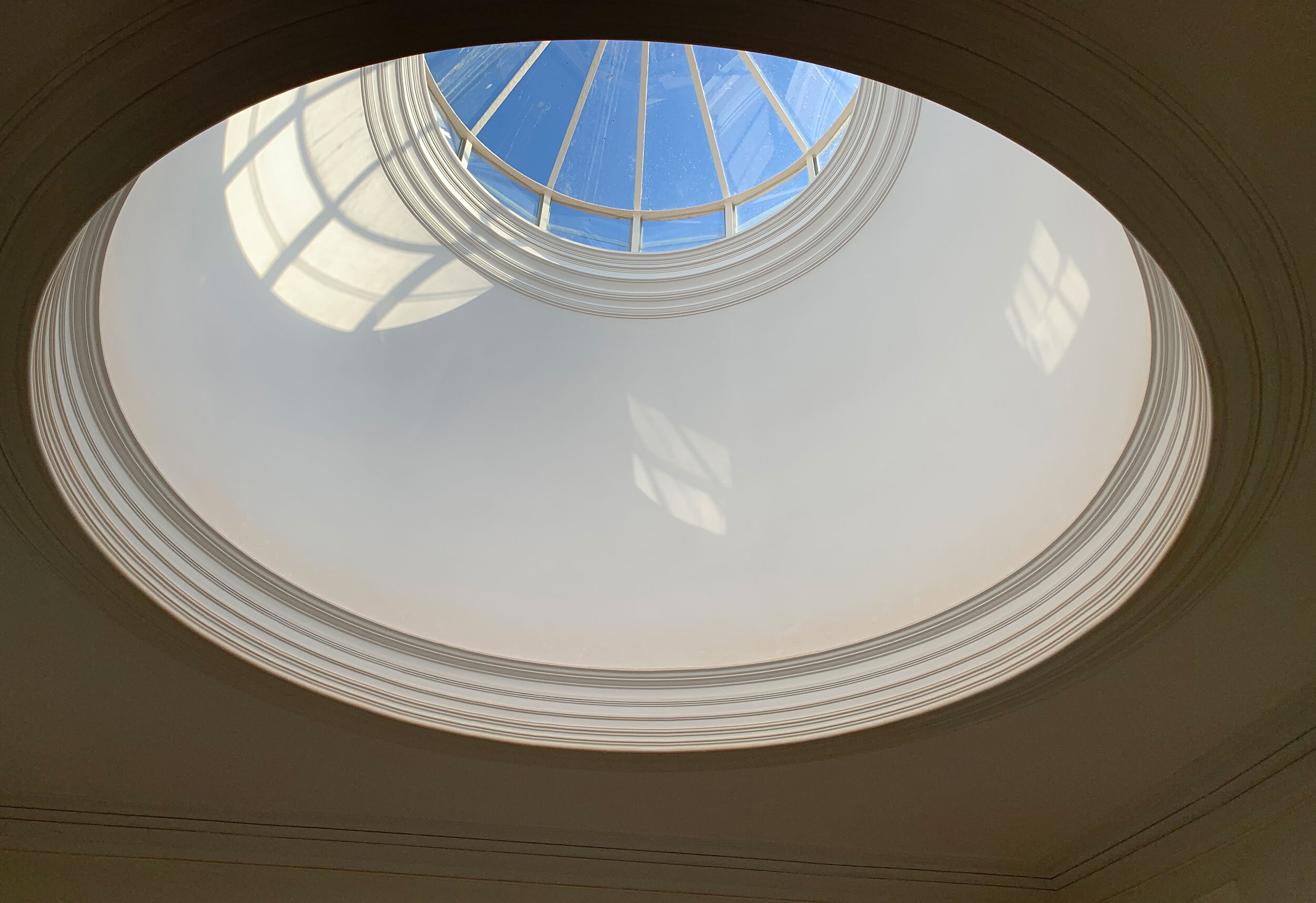 Skylight in central stairways