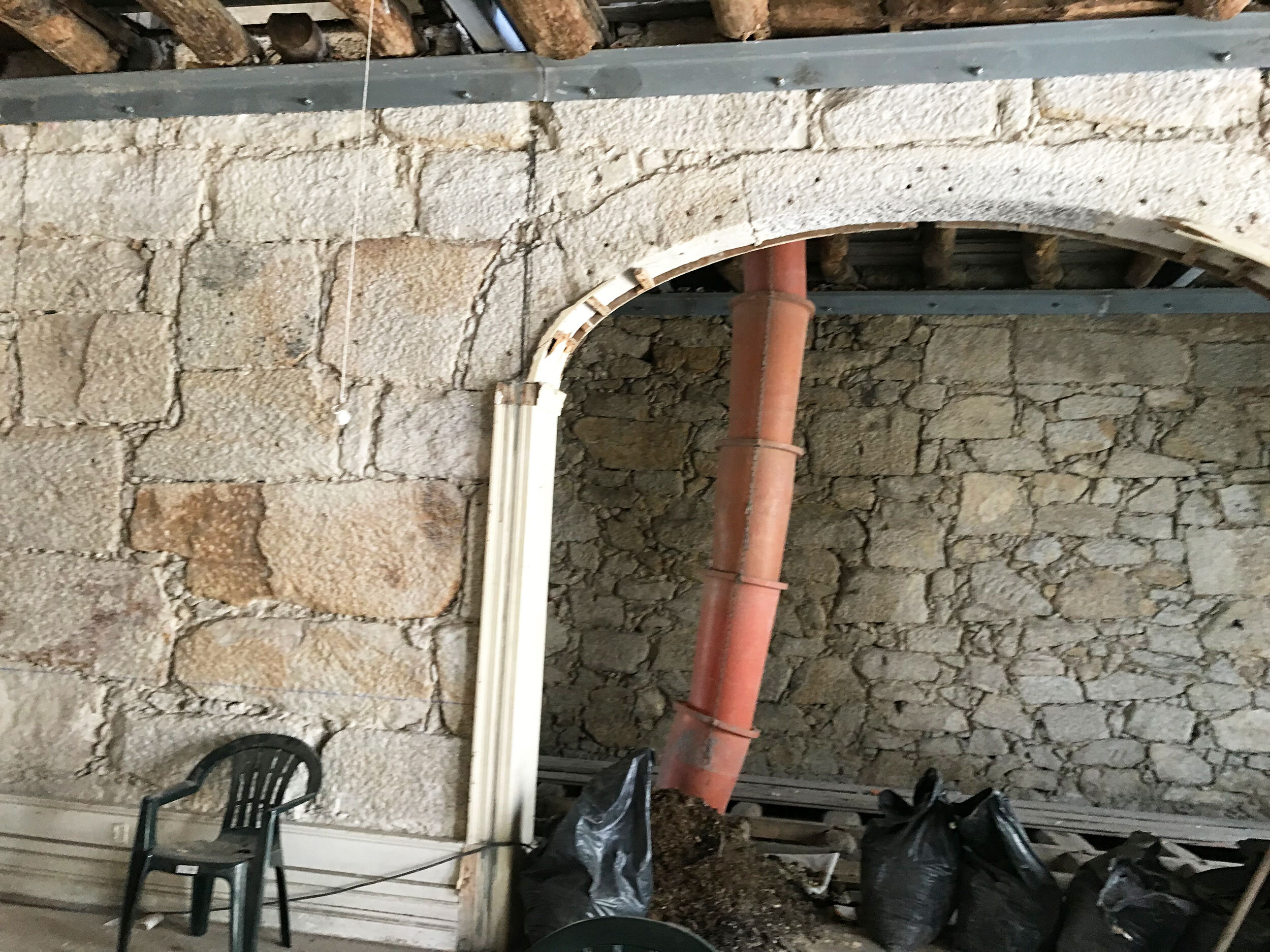 Original detail in wood around the archway in Apartment D