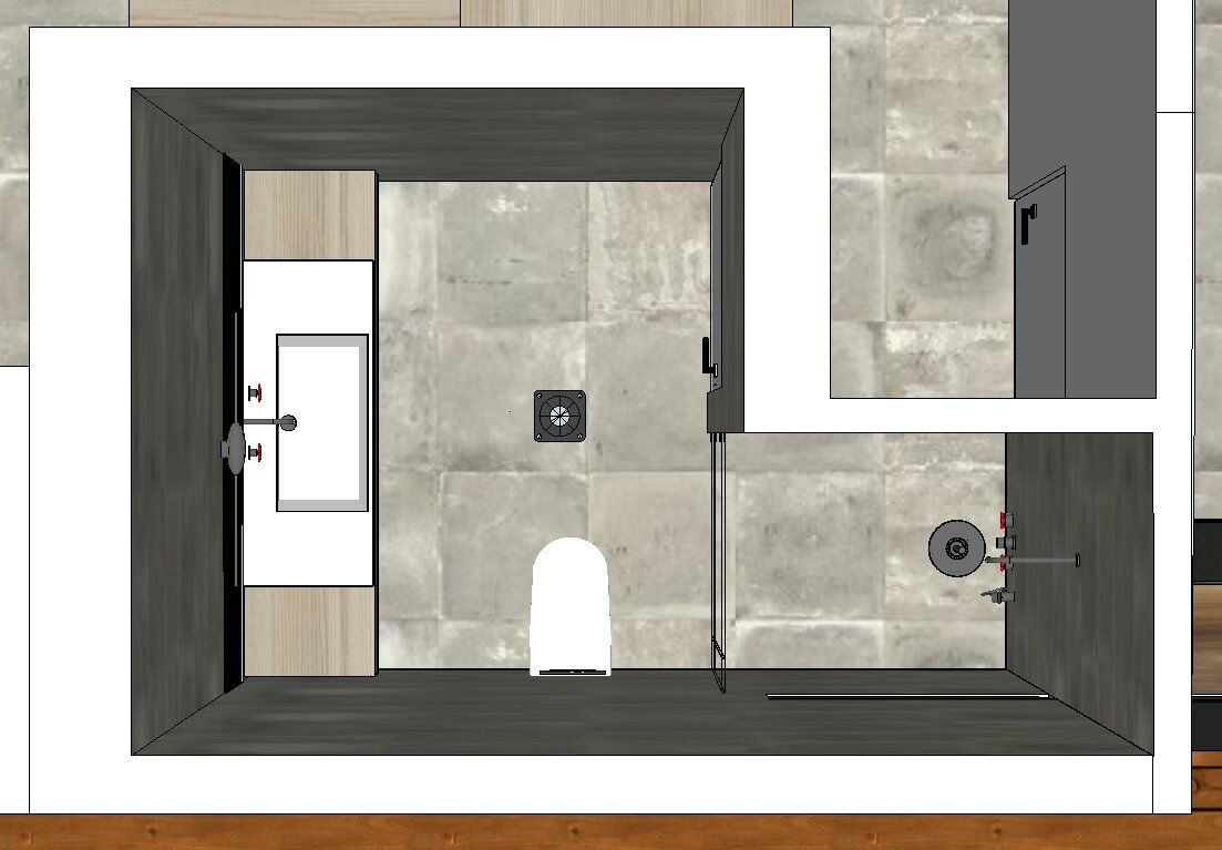 Layout master bathroom in I