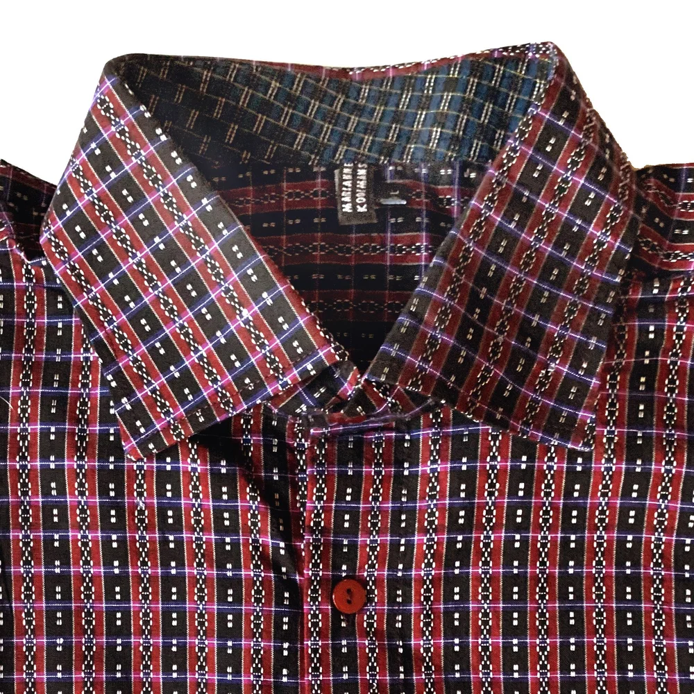 open lace back dress Men's Button Cuff Slim Fit Stripe Shirt in Black/Red and Tie Set L / Black/Red