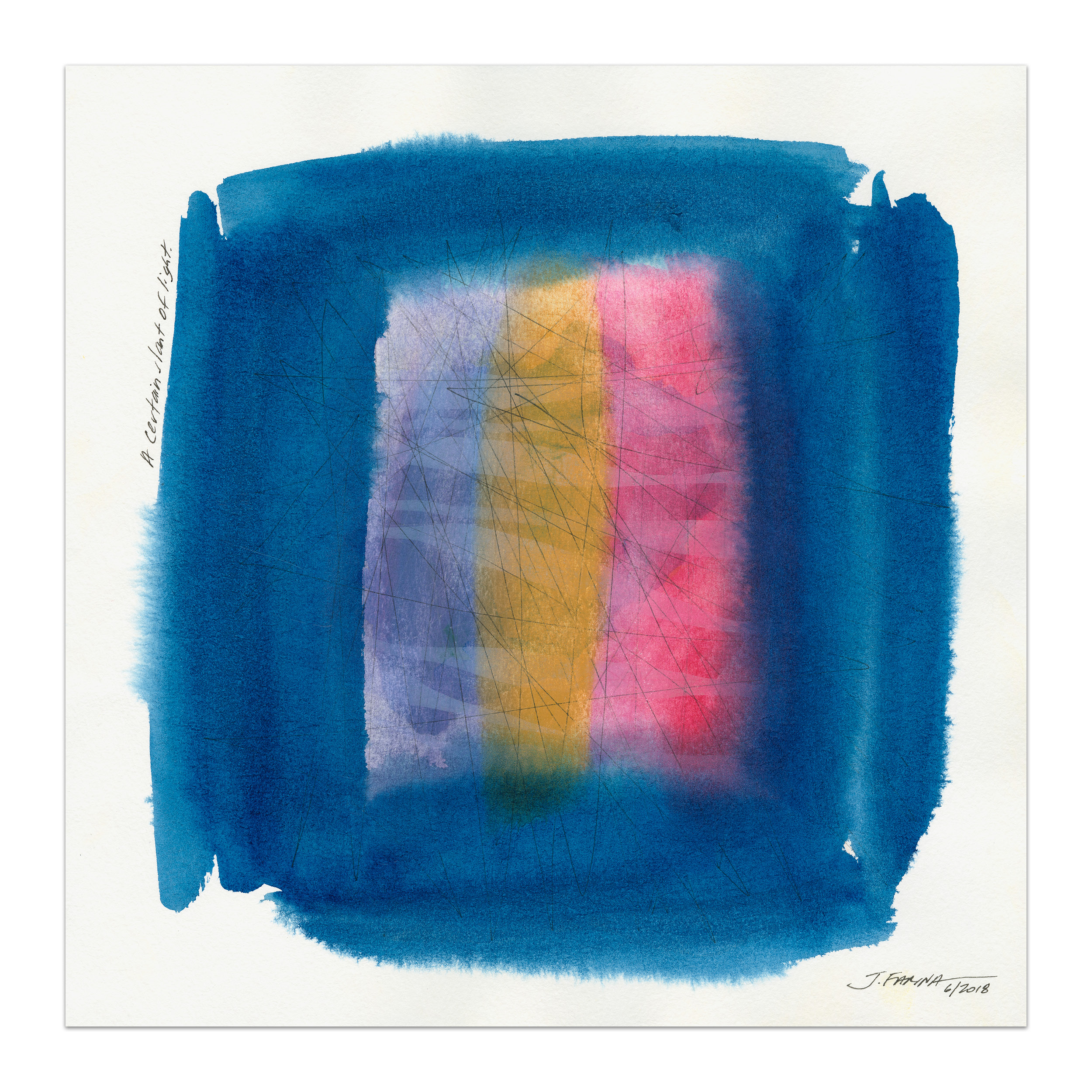 A certain slant of light. Original watercolor painting by Jennifer Farina.