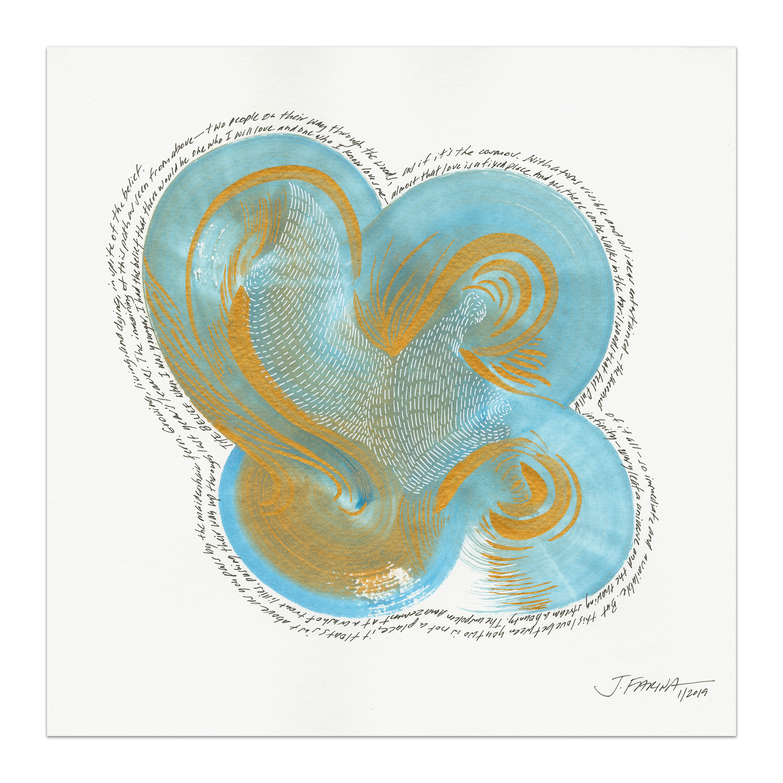 The belief. Original watercolor painting by Jennifer Farina.