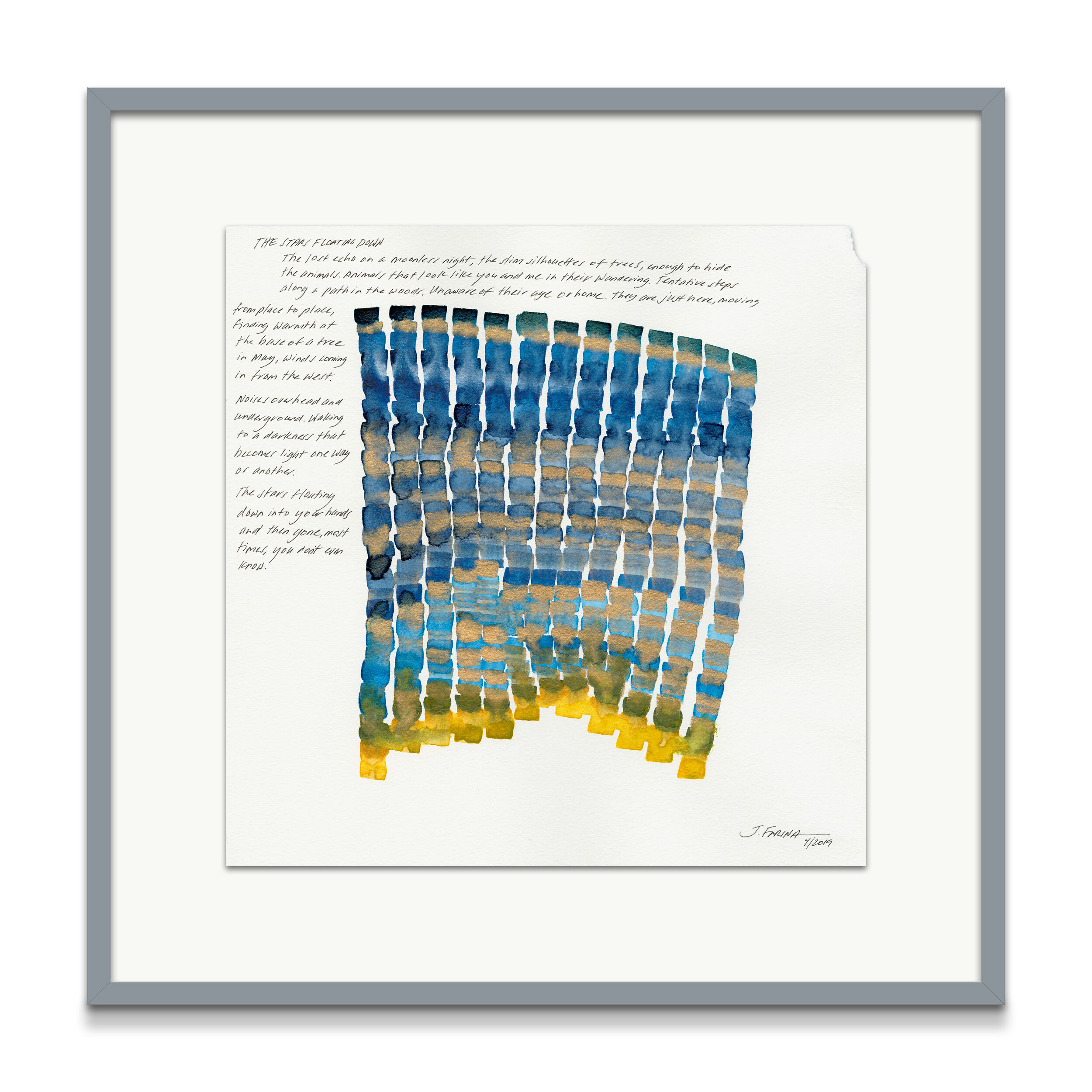 The stars floating down.